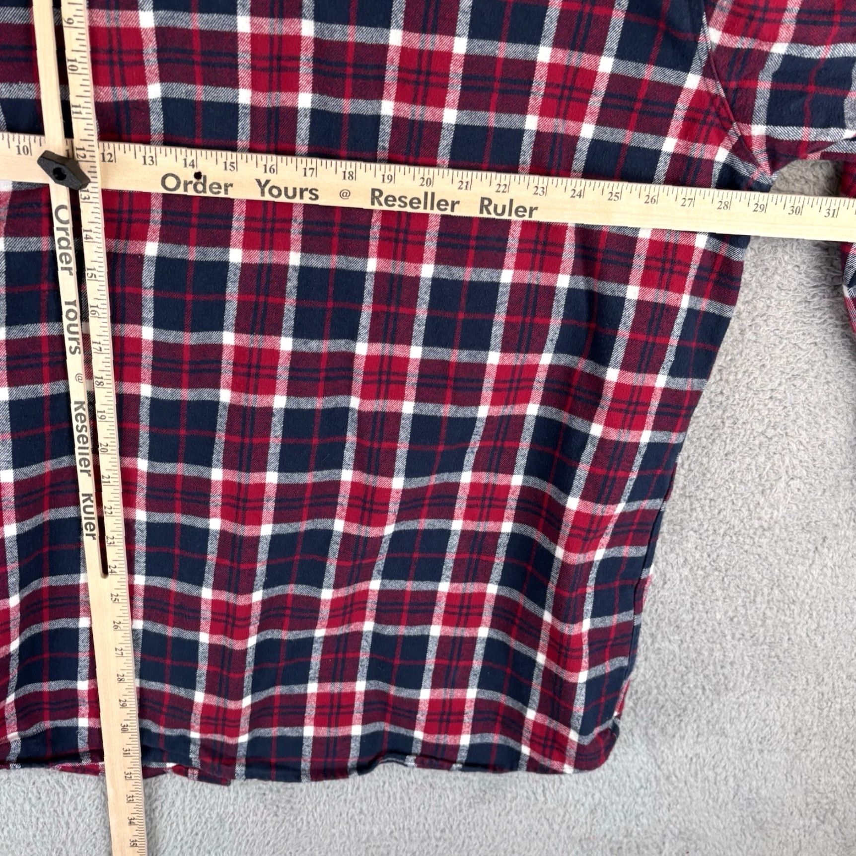 Vintage Bocomal Shirt Mens 3XL Red Navy Plaid Flame Resistant FR CAT2 Workwear Heavy Shirt Size US XXL / EU 58 / 5 - 6 Thumbnail