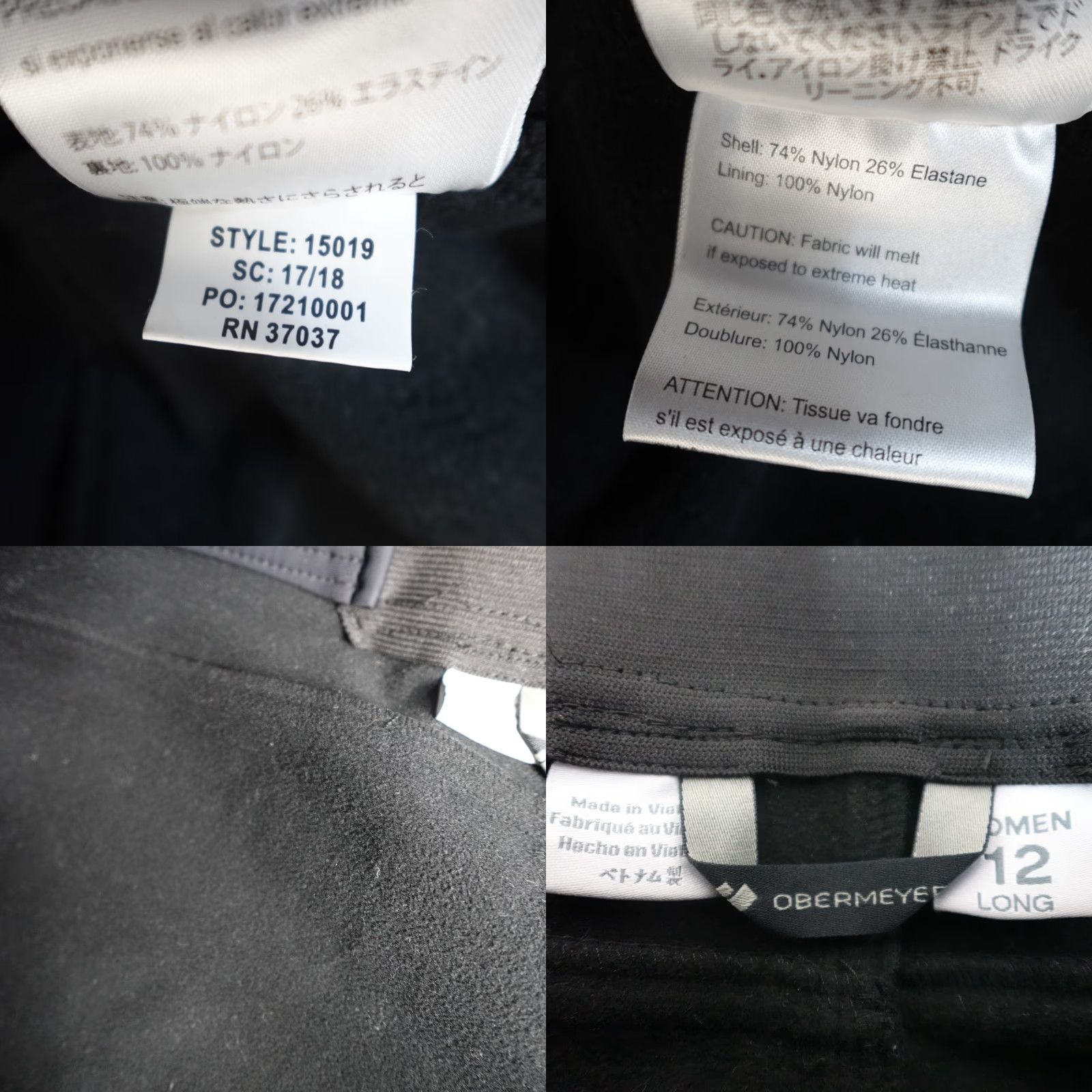 Obermeyer VINTAGE Obermeyer Womens Pants 12 Tall Black Winter Snowboarding The Bond Pant II Size 34" / US 12 / IT 48 - 8 Thumbnail