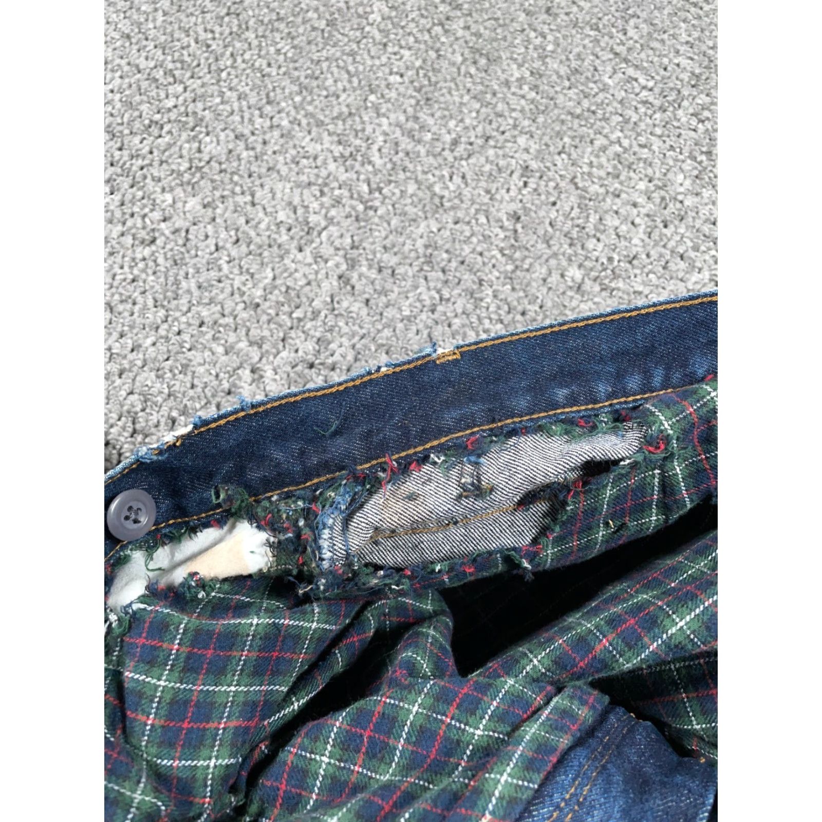 Denime VINTAGE Flannel Lined Brush Pants Jeans Men's 40 x 29 Blue Denim Outdoors Nature Size US 40 / EU 56 - 4 Thumbnail