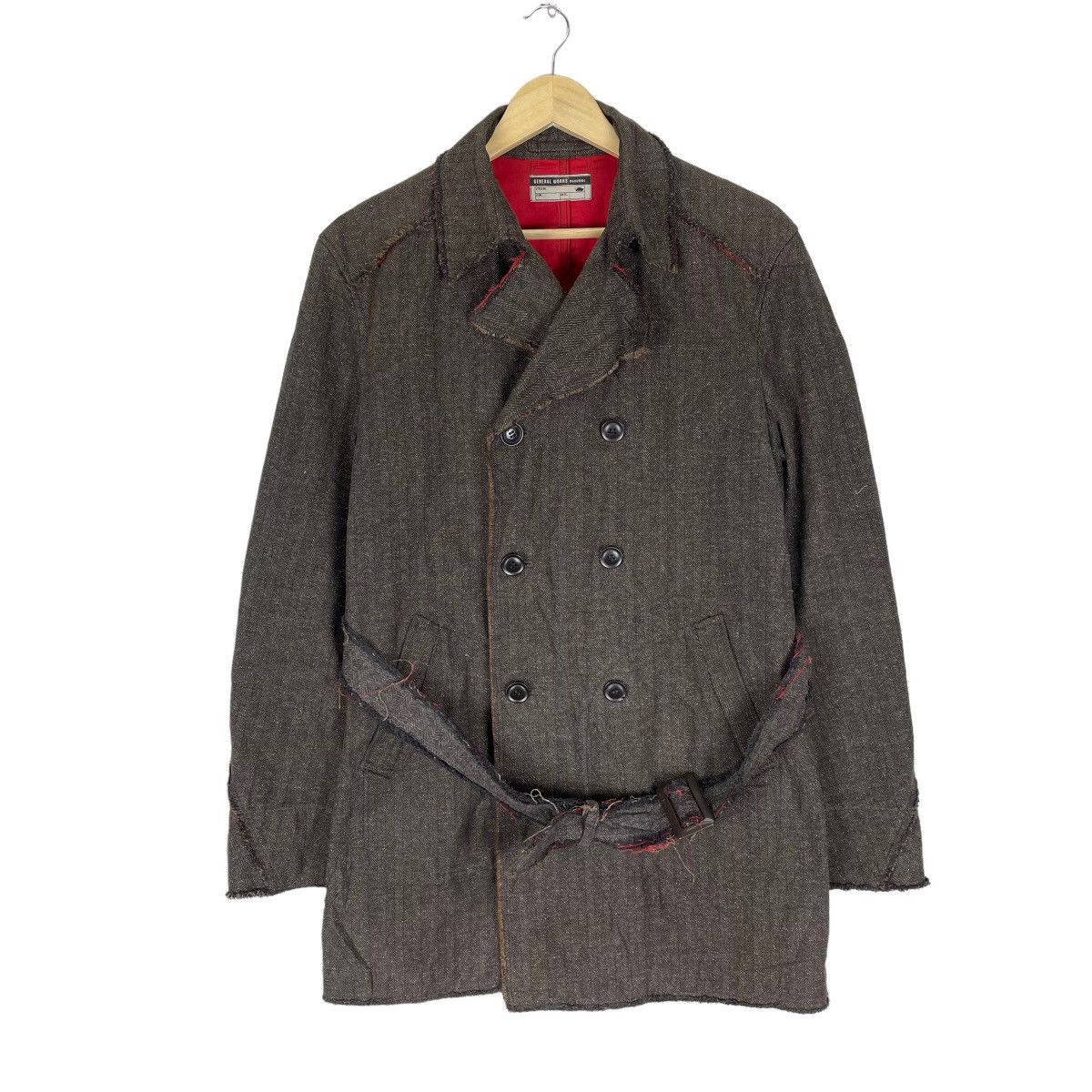 Japanese Brand × Michel Klein ☀️MK HOMME DECONSTRUCT TRENCH COAT JACKET Size US M / EU 48-50 / 2 - 5 Thumbnail