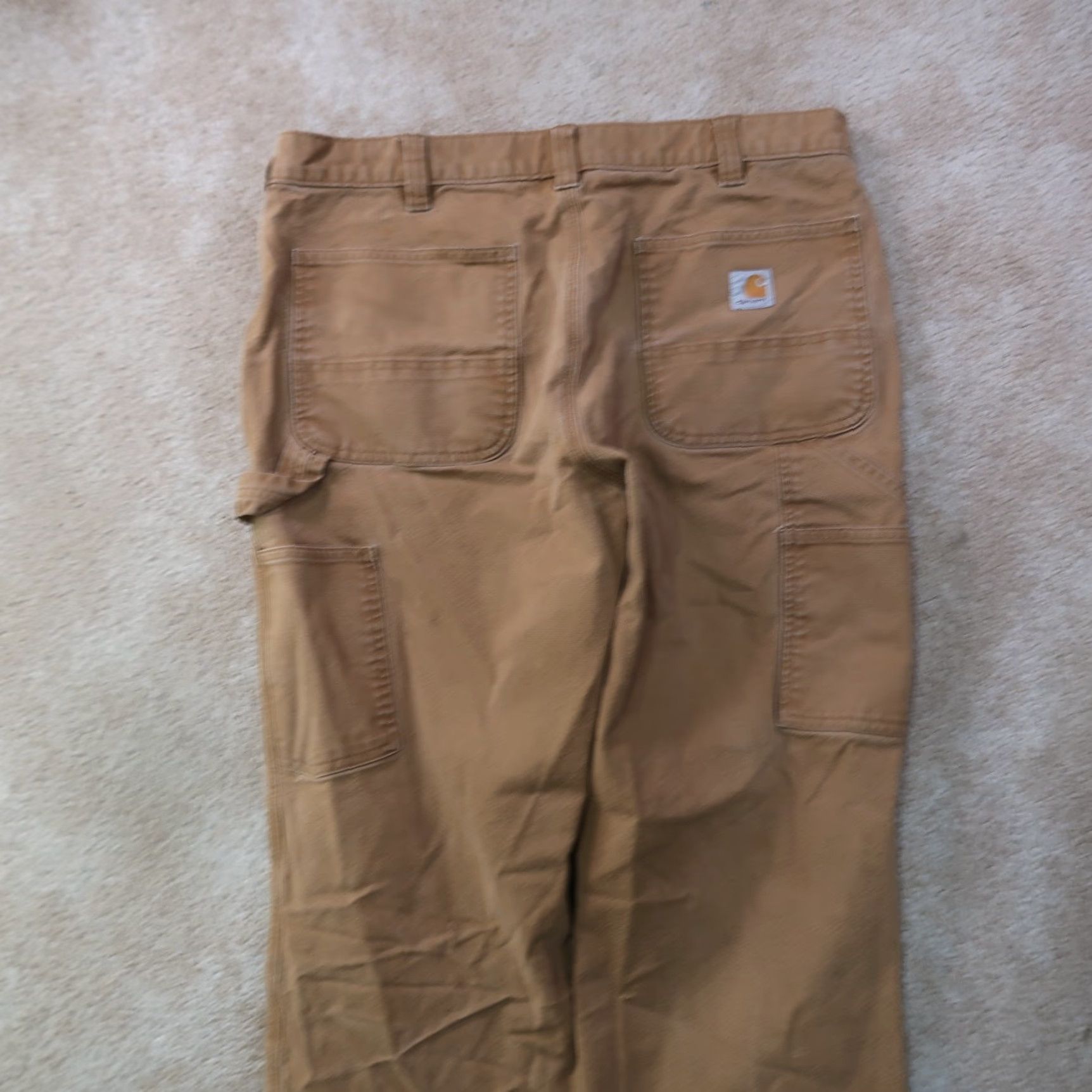 Carhartt VINTAGE Carhartt Relaxed Duck utility work Pants Men 36x32 Beige Rugged Flex Size US 36 / EU 52 - 7 Thumbnail