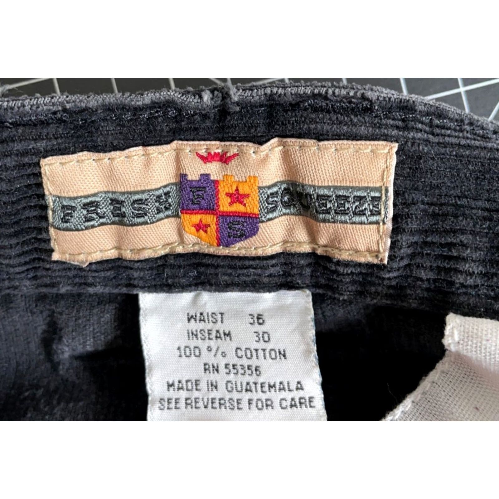 Vintage VINTAGE Fresh Squeeze Baggy Fit Corduroy Pants Men's 34 x 28 Black Straight Leg Skater 90s Mens Pants Size US 34 / EU 50 - 3 Thumbnail