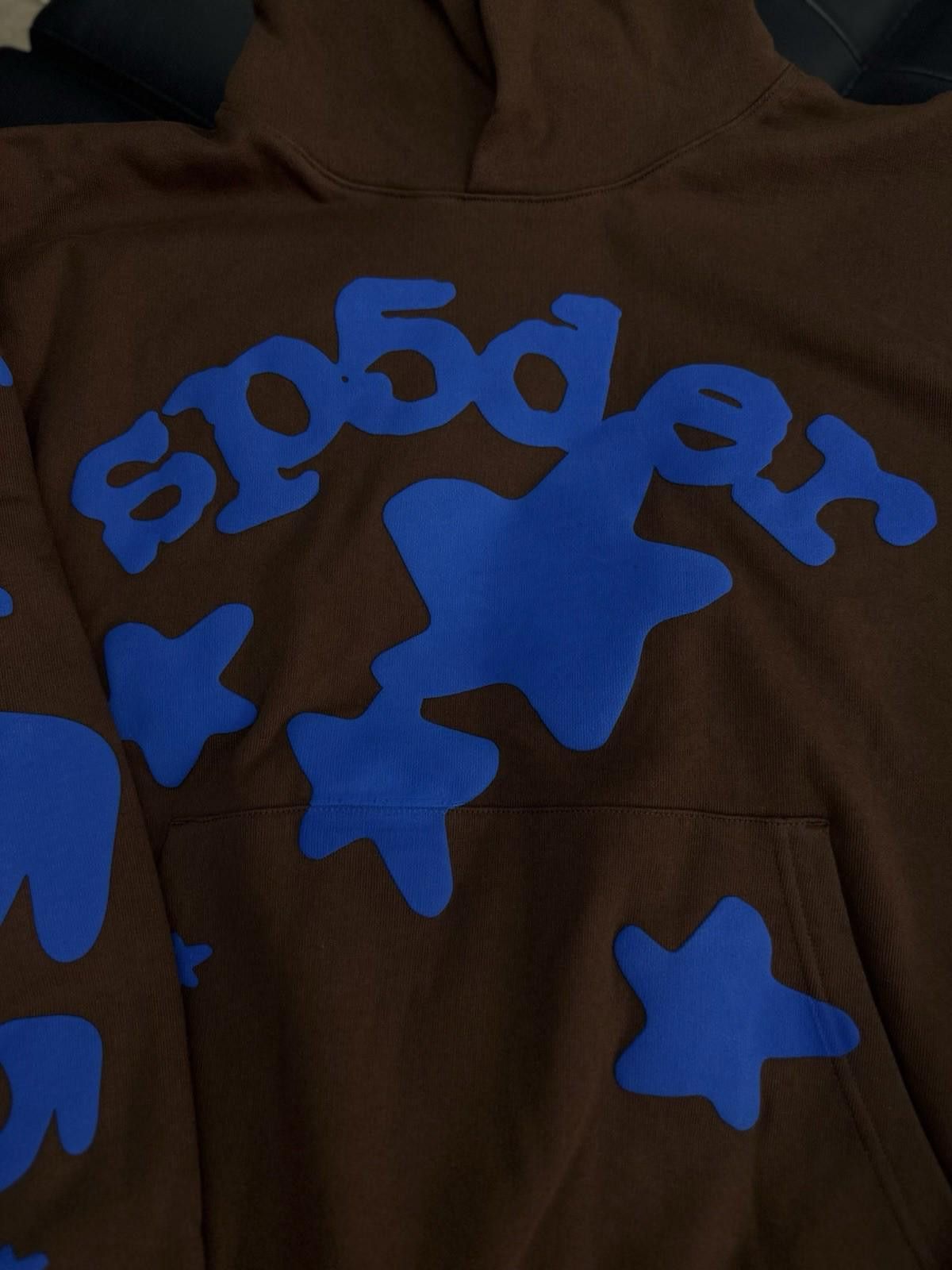 Sp5der Sp5der Worldwide Brown/Blue Hoodie Size (XL) (NEW) Size US XL / EU 56 / 4 - 4 Thumbnail
