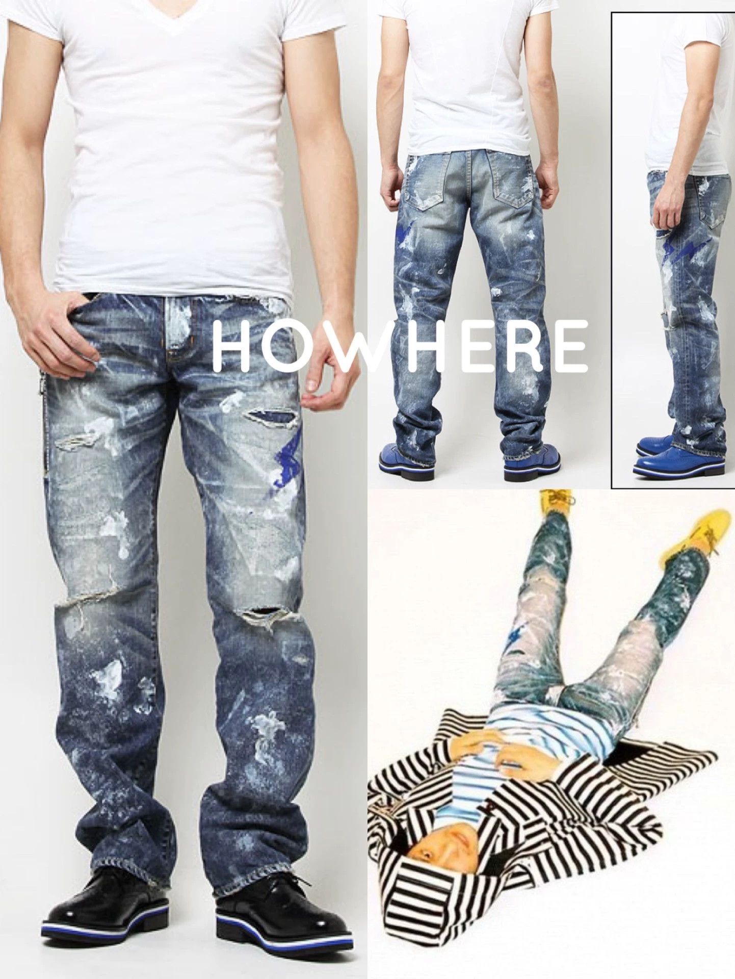 Vanquish VANQUISH x FRAG Lightning Splash Ink Distressed Jeans W30 Size US 30 / EU 46 - 9 Thumbnail