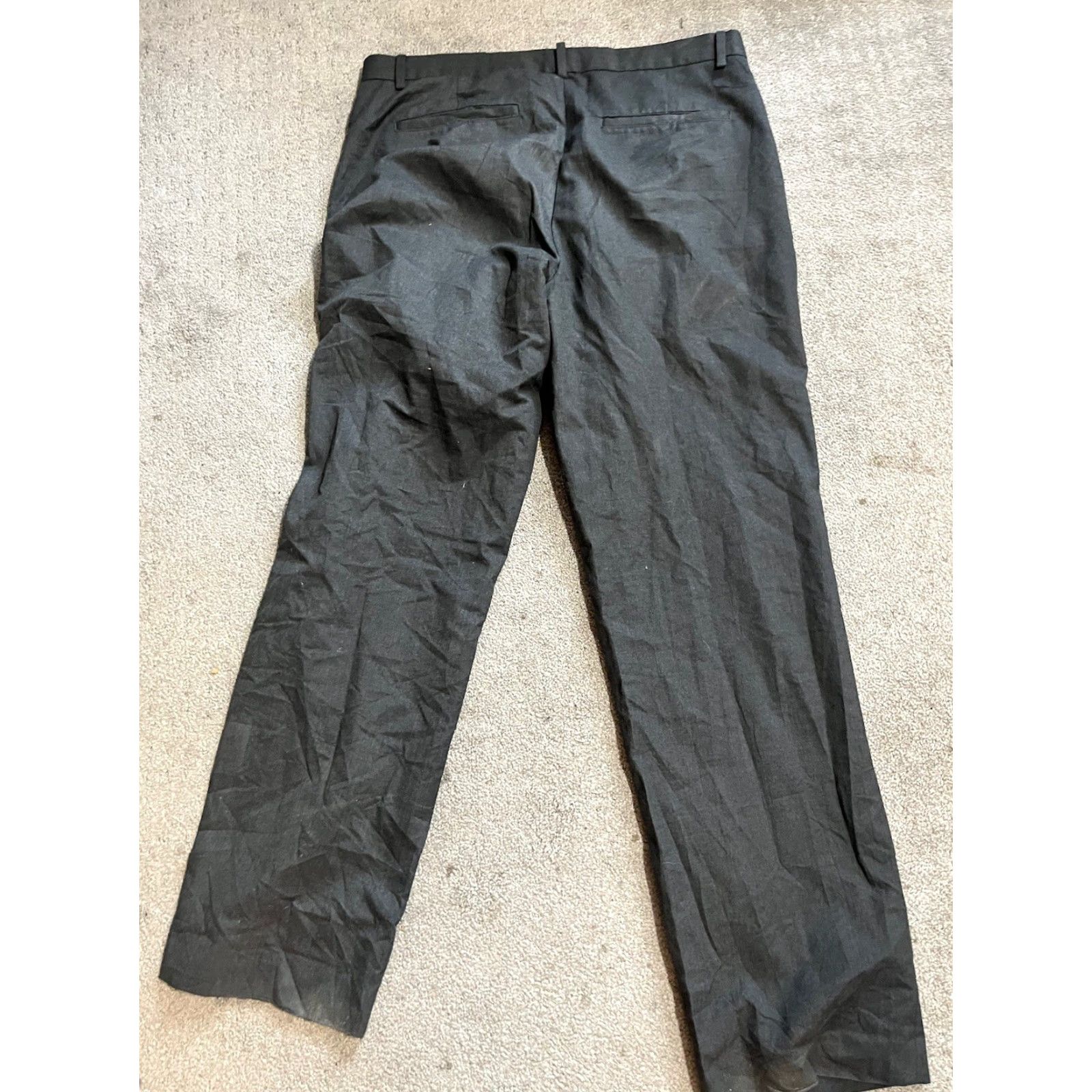 Calvin Klein Calvin Klein Pants Dress Flat Front Mens 34x32 Gray Polyester Blend Modern Size US 34 / EU 50 - 3 Thumbnail