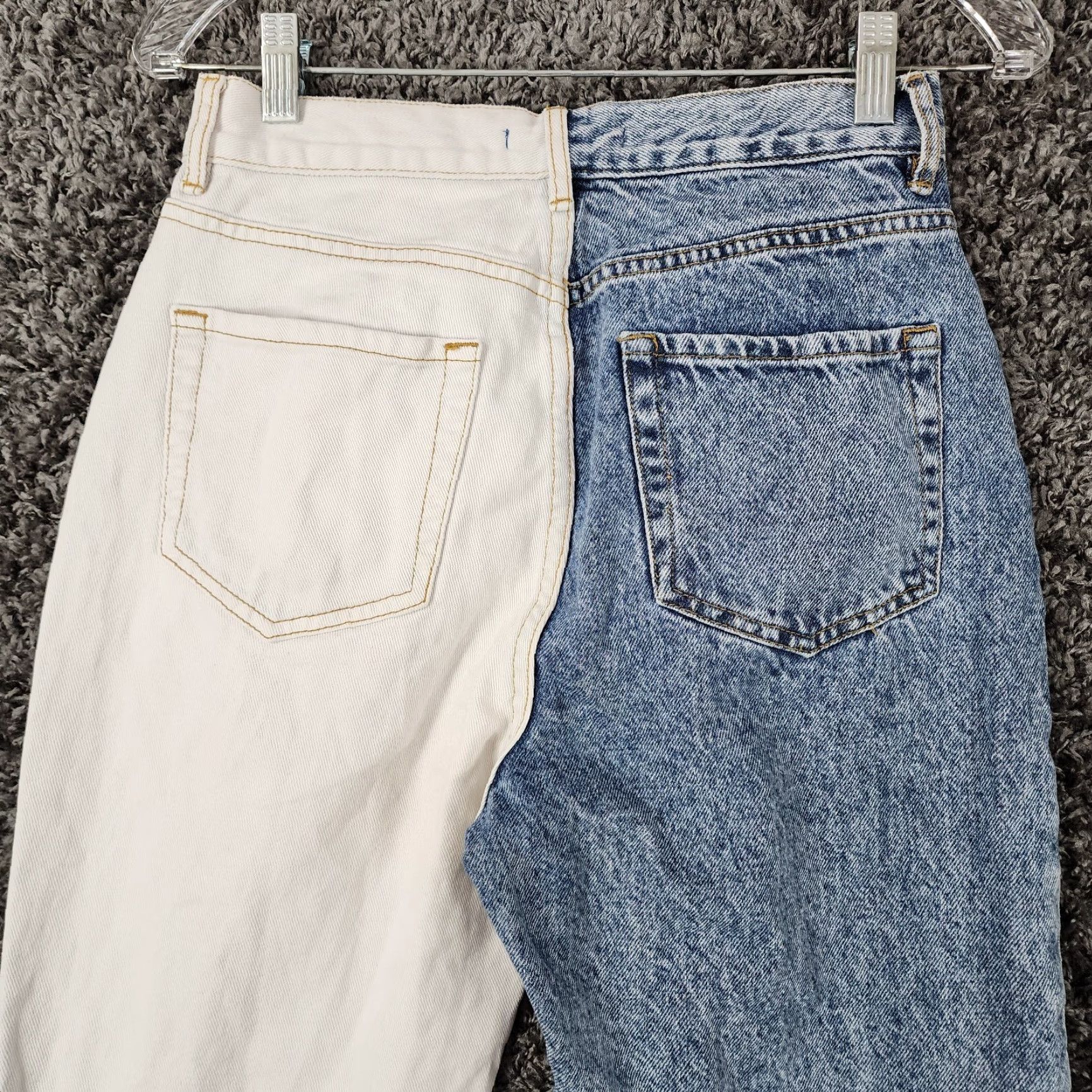 Pacsun PACSUN Womens Straight High Rise Blue White Jeans Size 27 Colorful Size 27" / US 4 / IT 40 - 8 Thumbnail