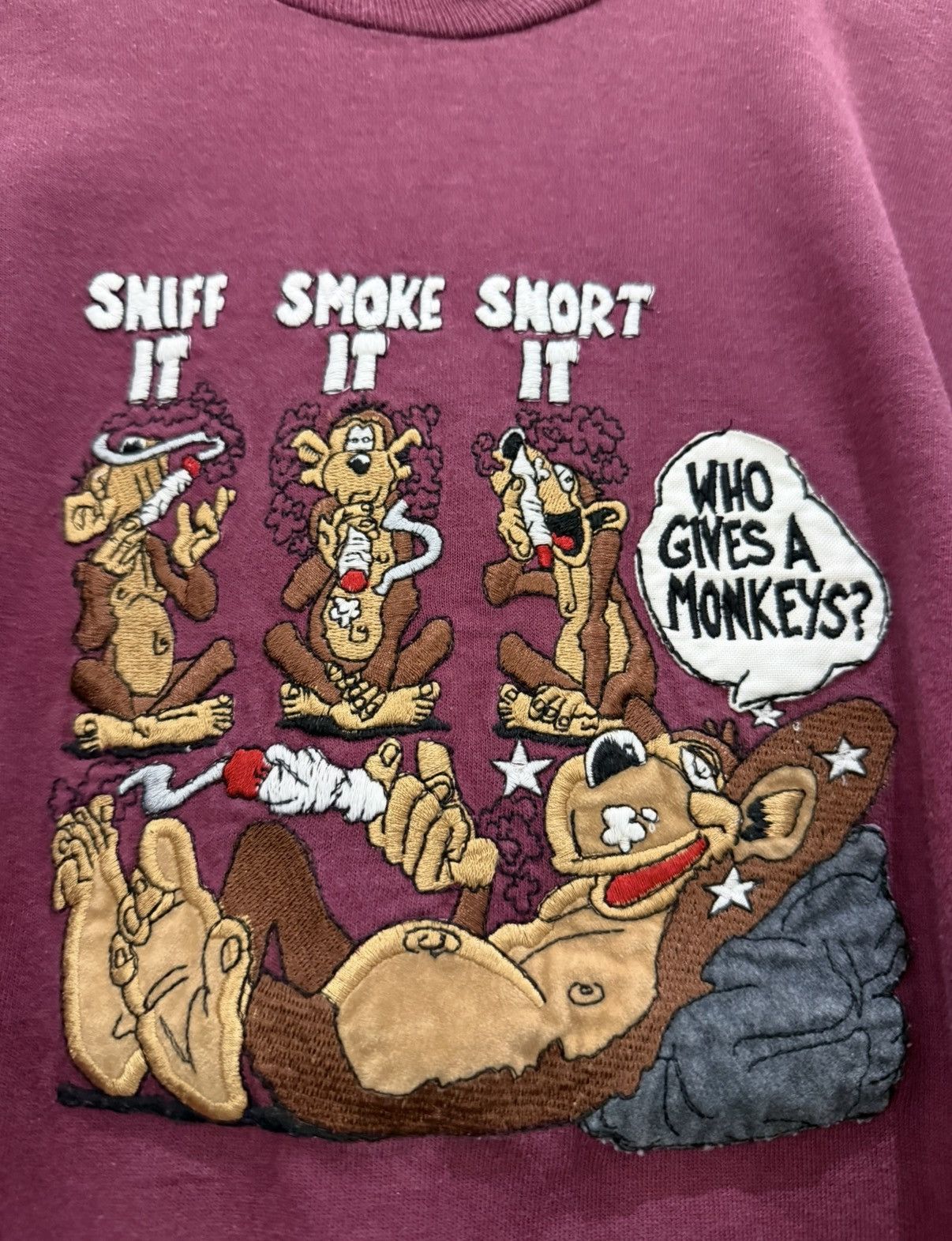Vintage Blunt skateboarding smoking monkeys vintage 90s longsleeve Size US L / EU 52-54 / 3 - 2 Thumbnail