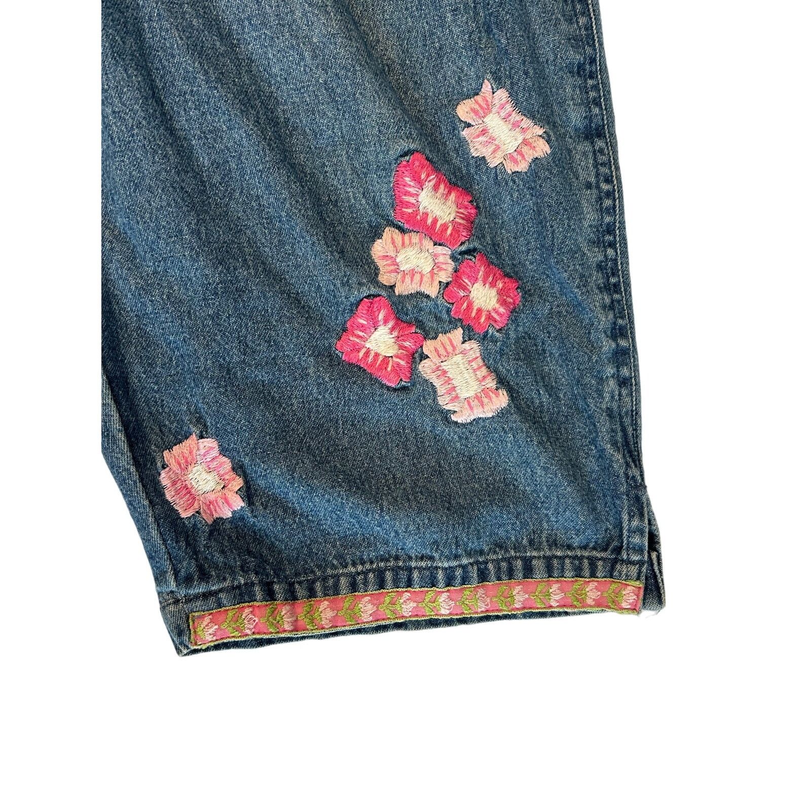 Other Agapo Denim Pink Flower Overalls Size S 100% Cotton Size S / US 4 / IT 40 - 3 Thumbnail