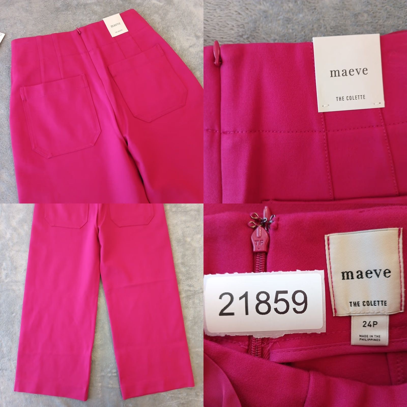 Anthropologie Anthropologie Maeve The Colette Cropped Pants Womens 24P Pink Wide-Leg New Bow removable Cropped Pants Womens 24P Pink Wide-Leg Size 42" / US 20 - 8 Thumbnail