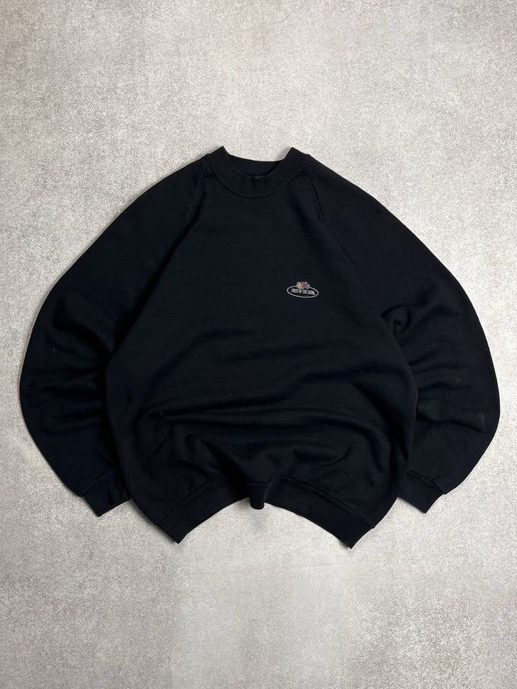 Vintage Fruit Of The Loom Boxy Sweatshirt Y2K L