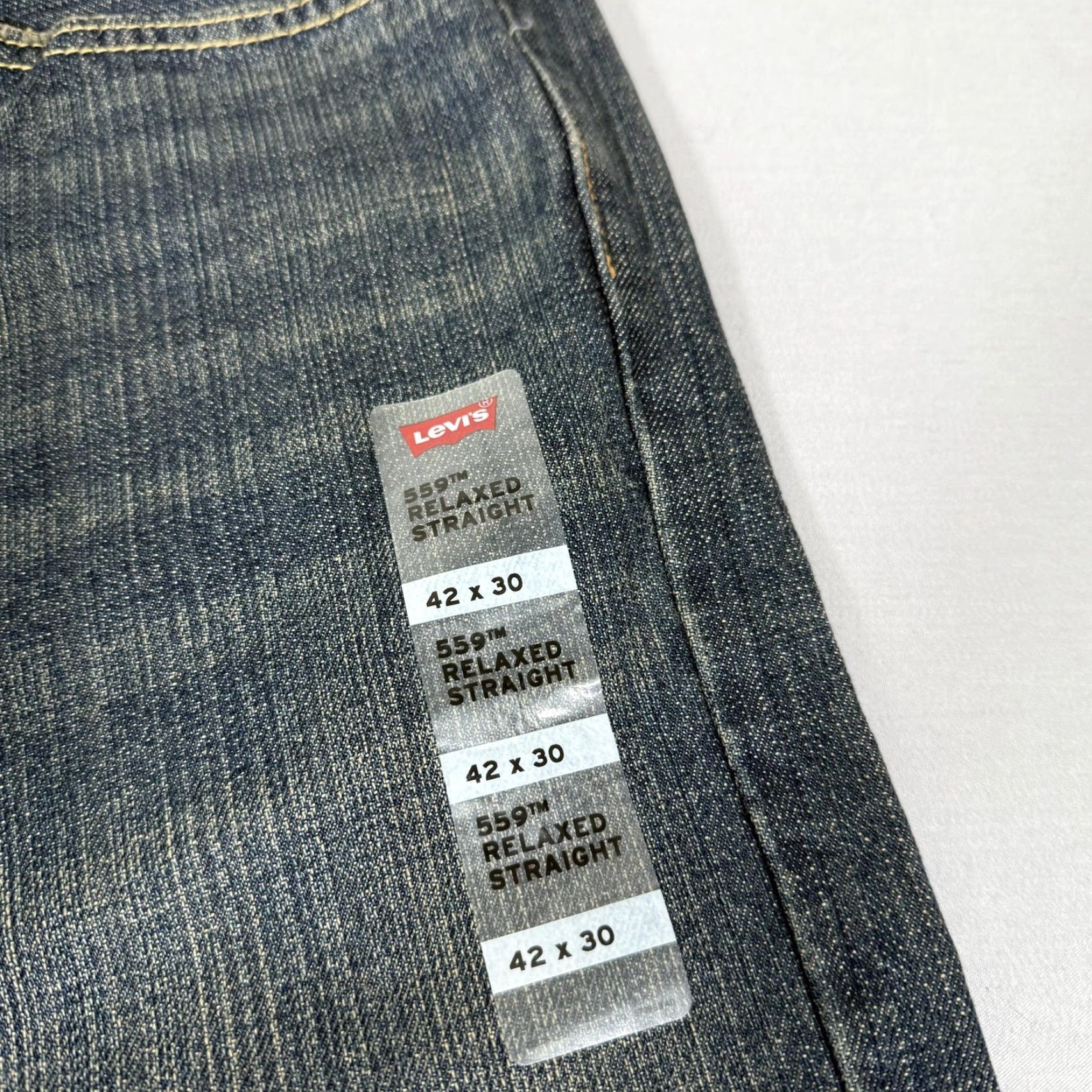 Levi's Levis Jeans Mens 42x30 Blue 559 Relaxed Straight Fit Baggy Denim Pants Western Size US 42 / EU 58 - 3 Thumbnail