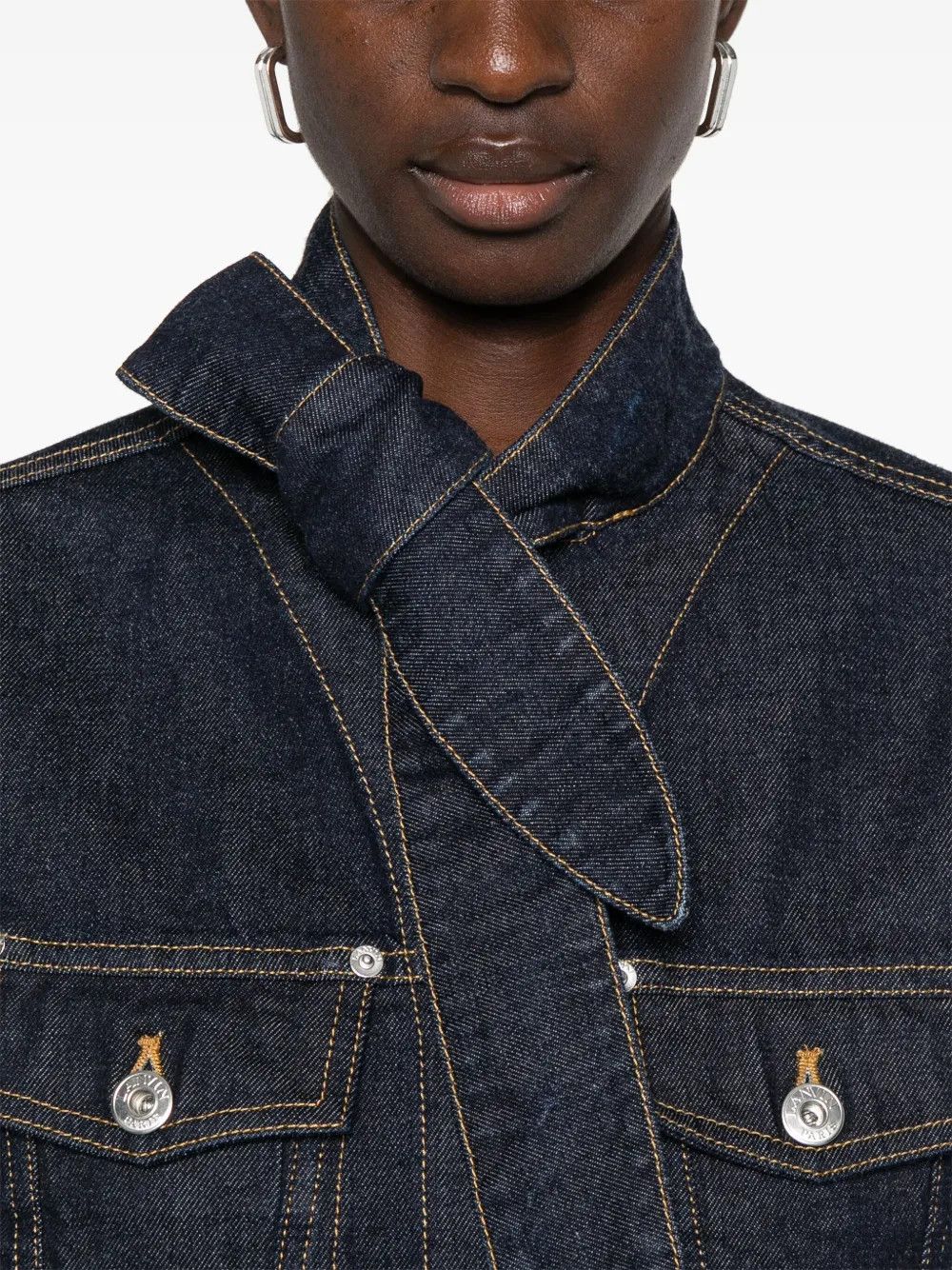 Lanvin o1y0326 Denim Jacket in Blue Size M / US 6-8 / IT 42-44 - 5 Thumbnail