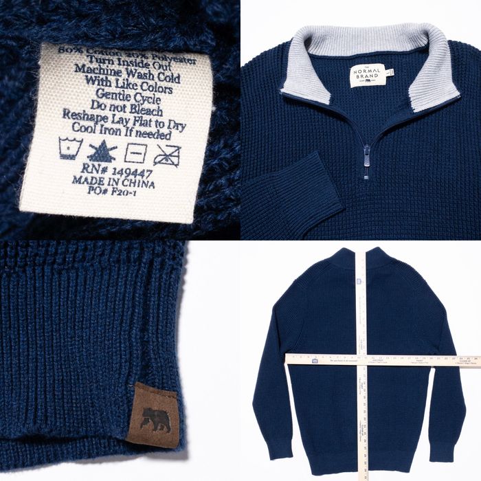 Waffle Knit Quarter Zip Pullover - The Normal Brand