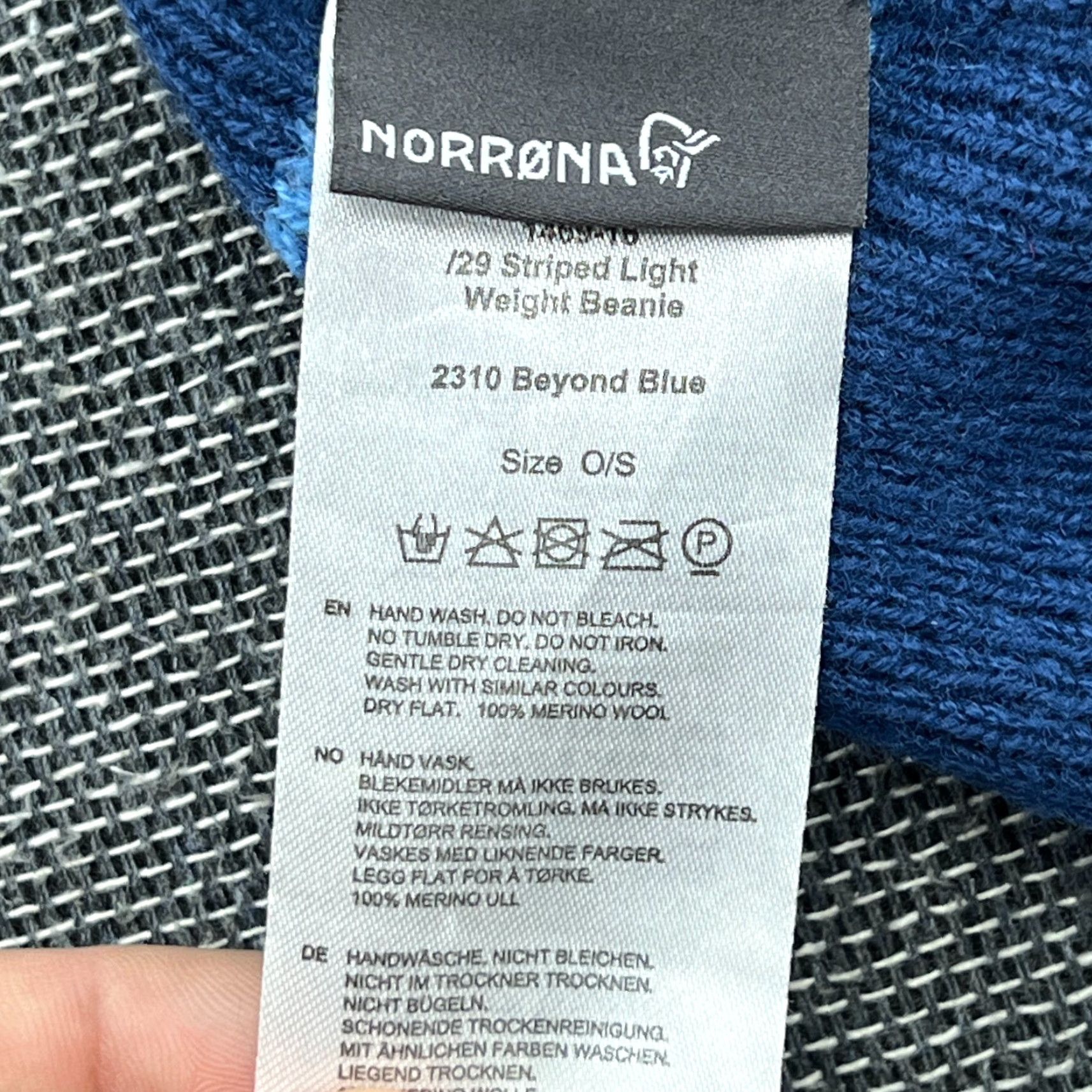 Vintage Norrona /29 Light Weigh Beanie Hat 100% Merino Wool One Size Blue Lightweight Beanie Wool Unisex Adults Mens Womens Size ONE SIZE - 5 Thumbnail