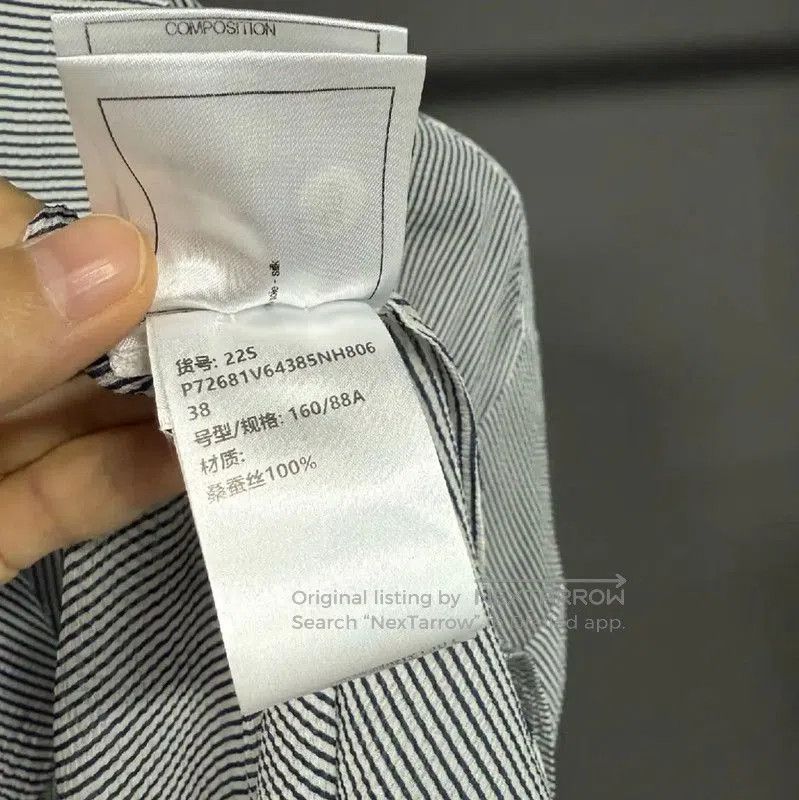 Chanel Chanel Summer Gray Silk Logo Shirt . Size M / US 6-8 / IT 42-44 - 6 Thumbnail