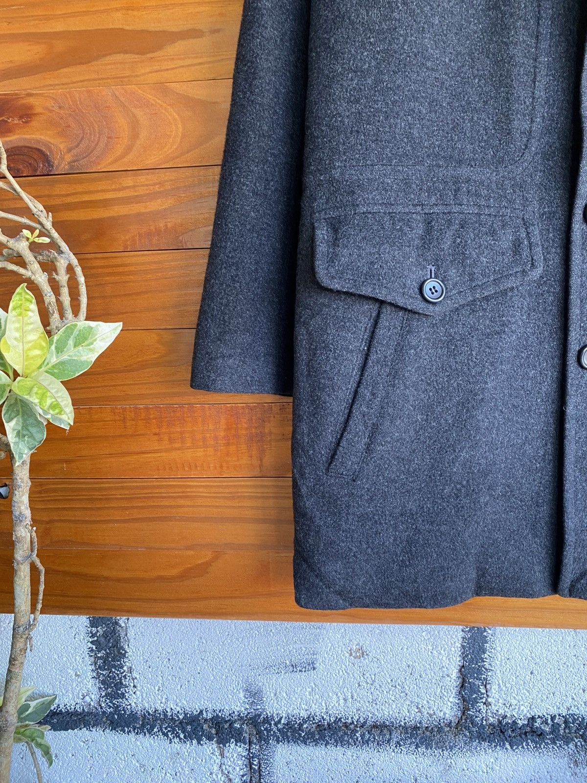 Japanese Brand Field House Cashmere Blend Wool Coat Dark Grey Outerwear Size US M / EU 48-50 / 2 - 7 Thumbnail