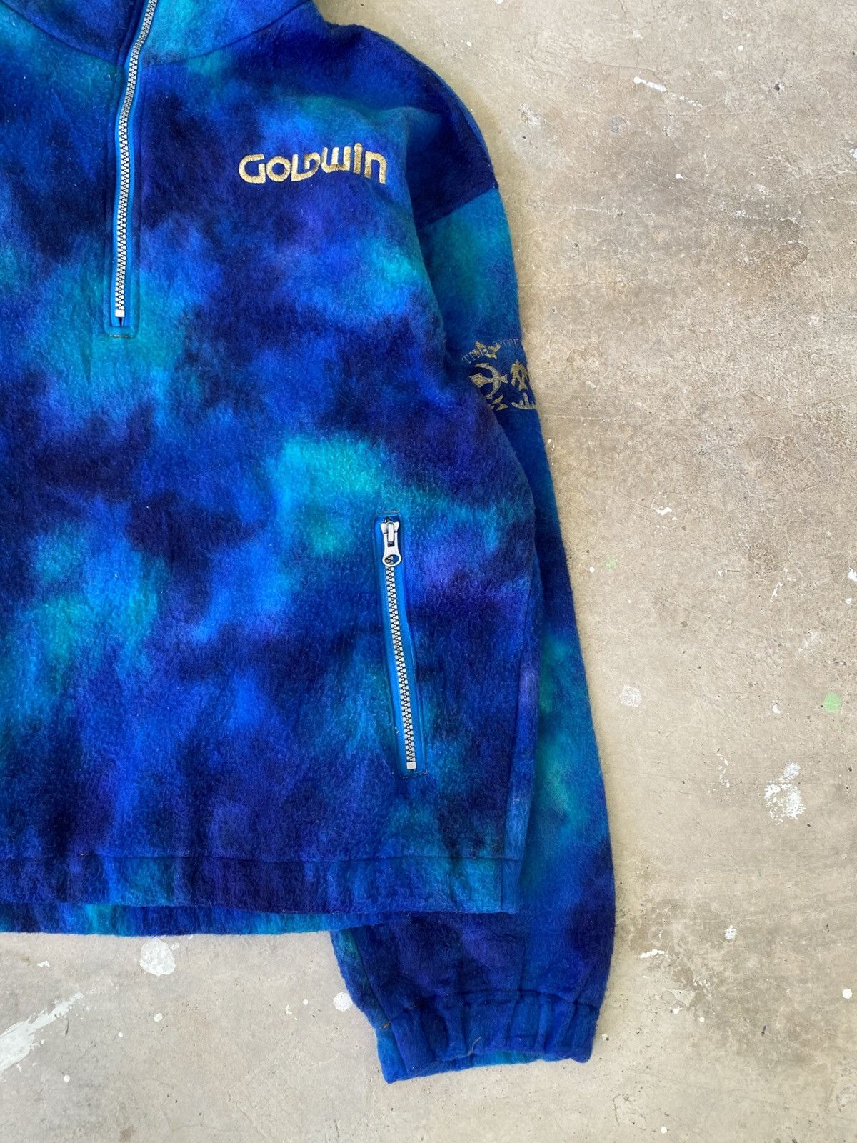Goldwin Vintage Goldwin Japan Abstract Fleece Pullover Jacket Size US L / EU 52-54 / 3 - 3 Thumbnail