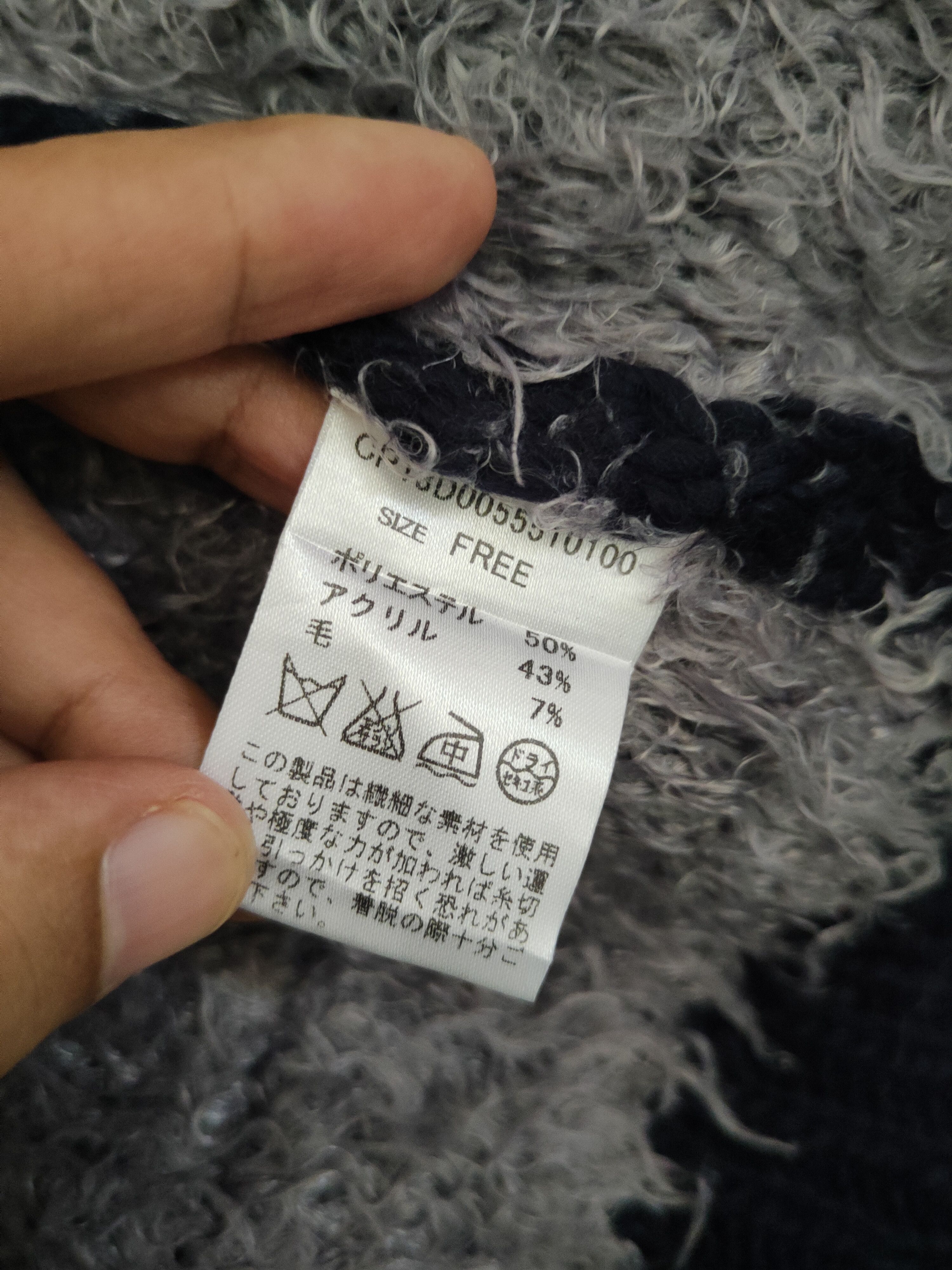 Ciaopanic DL Ciaopanic Navy Fur Mohair Knitwear #46-519 Size M / US 6-8 / IT 42-44 - 10 Thumbnail