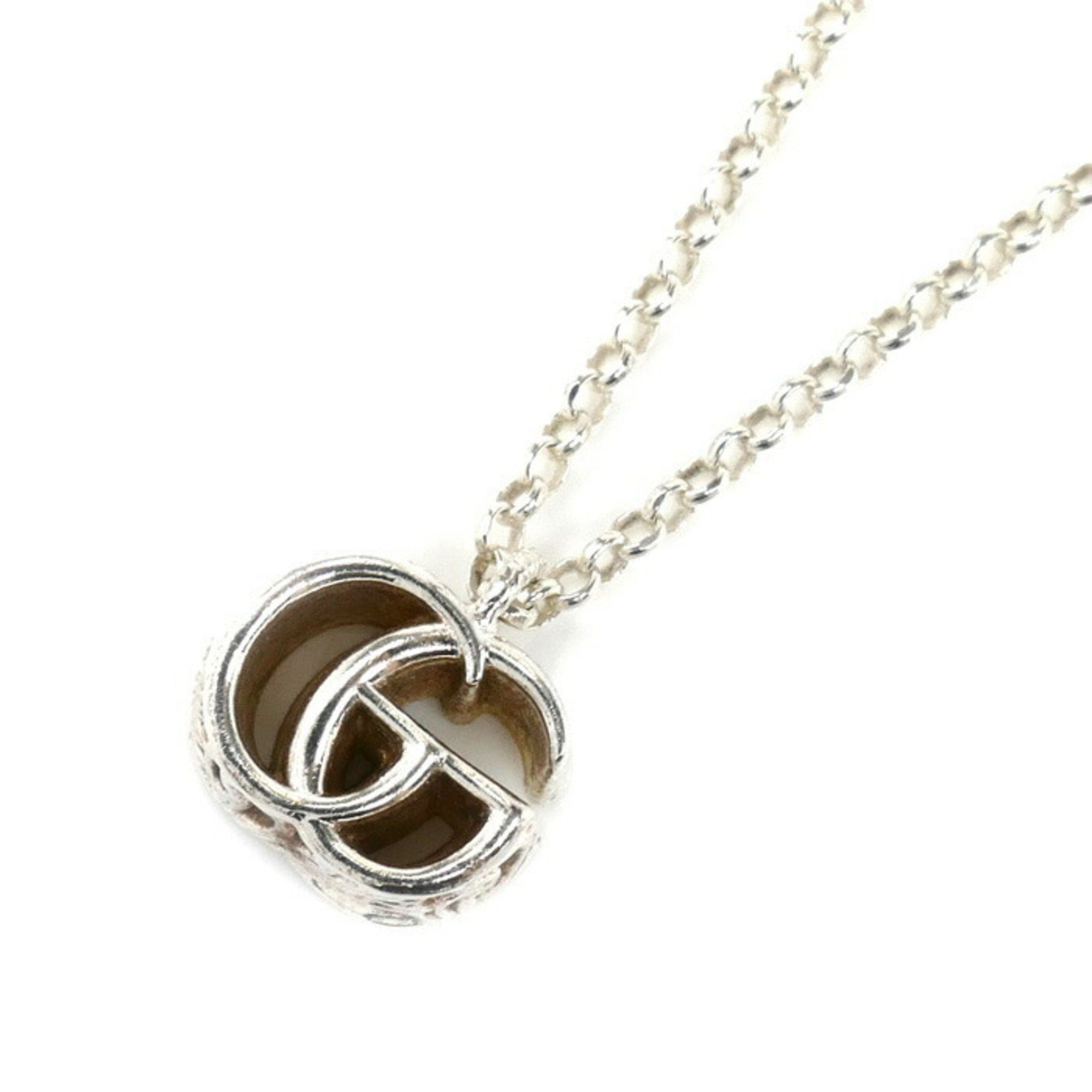 Gucci GUCCI Silver 925 Double G Necklace, 770724 J8400 8106, 5.4g, 39/44cm, Women's Size ONE SIZE - 1 Thumbnail