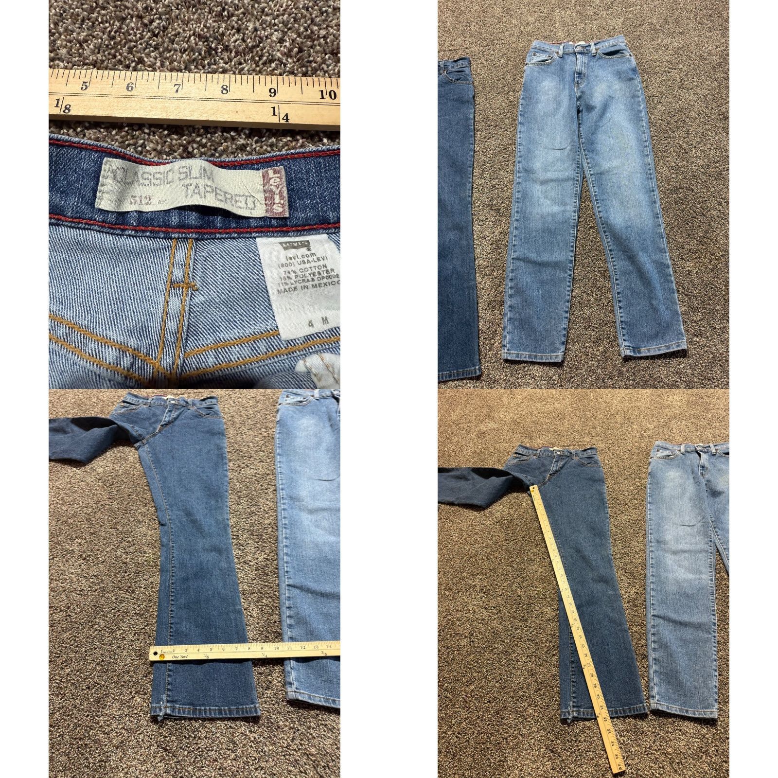 Levi's VINTAGE Levi's 550 & 512 Women's Jeans Size 4 Blue Denim Bootcut Slim Lot OF 2 Size 27" / US 4 / IT 40 - 8 Thumbnail