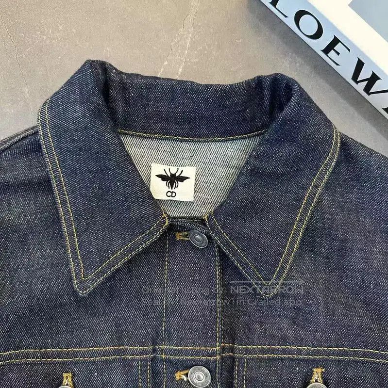 Dior Dior Women's Cropped Denim Jacket for Spring Autumn . Size M / US 6-8 / IT 42-44 - 3 Thumbnail