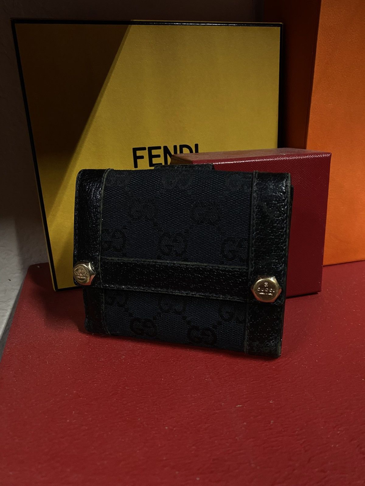 Gucci Gucci GG Monogram Black Wallet Leather Canvas Cardholder Size ONE SIZE - 11 Thumbnail