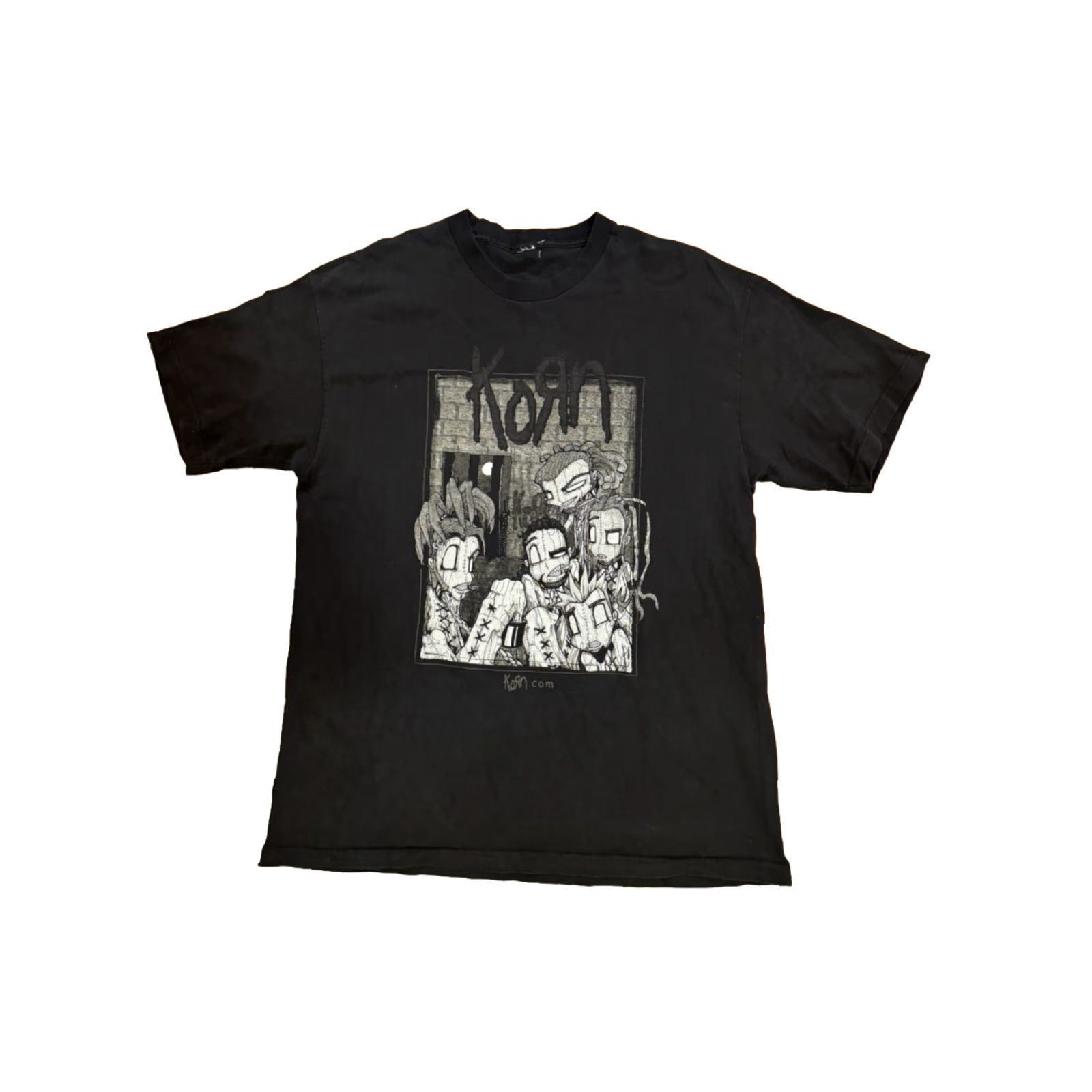 AAA VINTAGE Korn T-Shirt 2000s Nu Metal Rap Goth Band Sick Twisted Tour Size 2XL Black Mens Graphic Tee Band Tee 28-29” Shawl to Hem Size US XXL / EU 58 / 5 - 2 Thumbnail