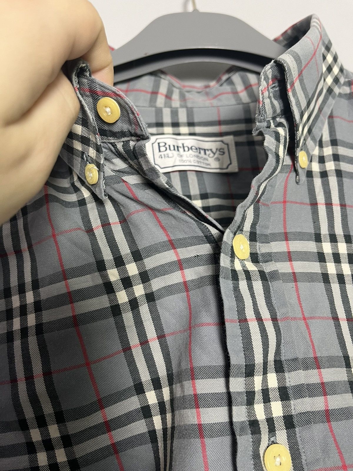 Burberry × Flannel × Vintage Vintage burberry shirt Size US L / EU 52-54 / 3 - 4 Thumbnail