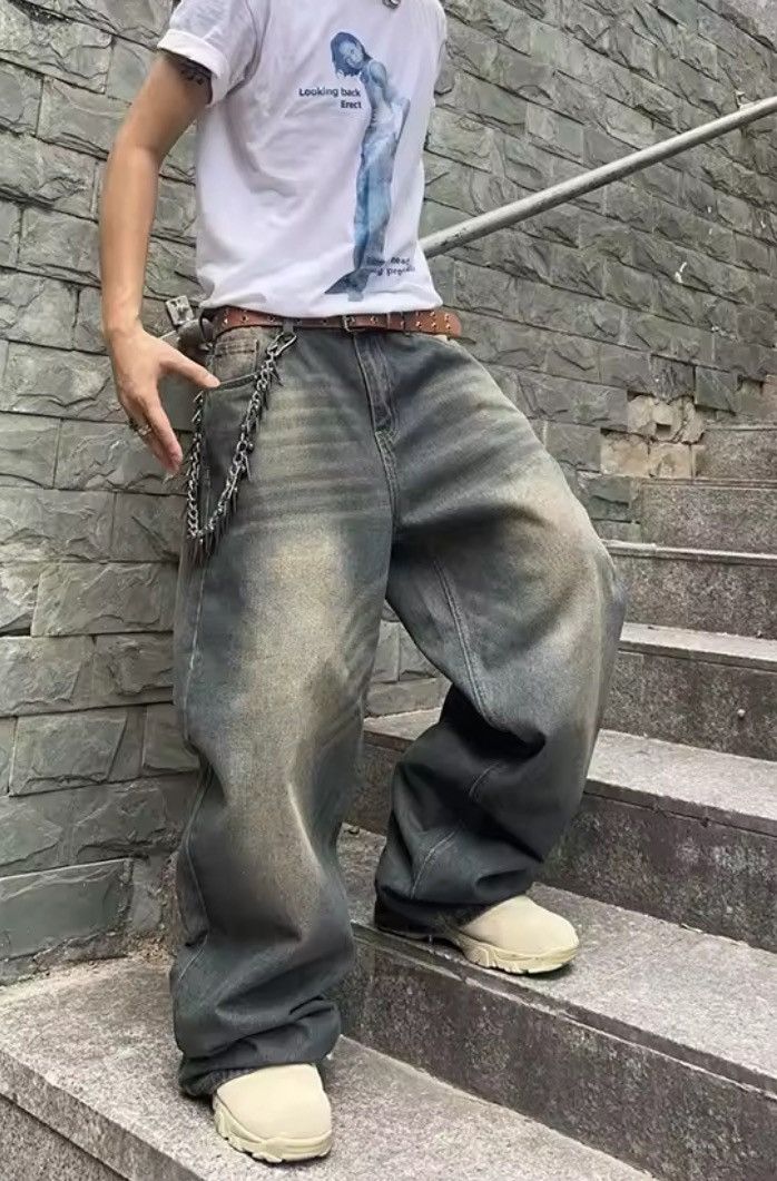 Jean Washed Baggy Denim Jeans Size US 28 / EU 44 - 7 Thumbnail