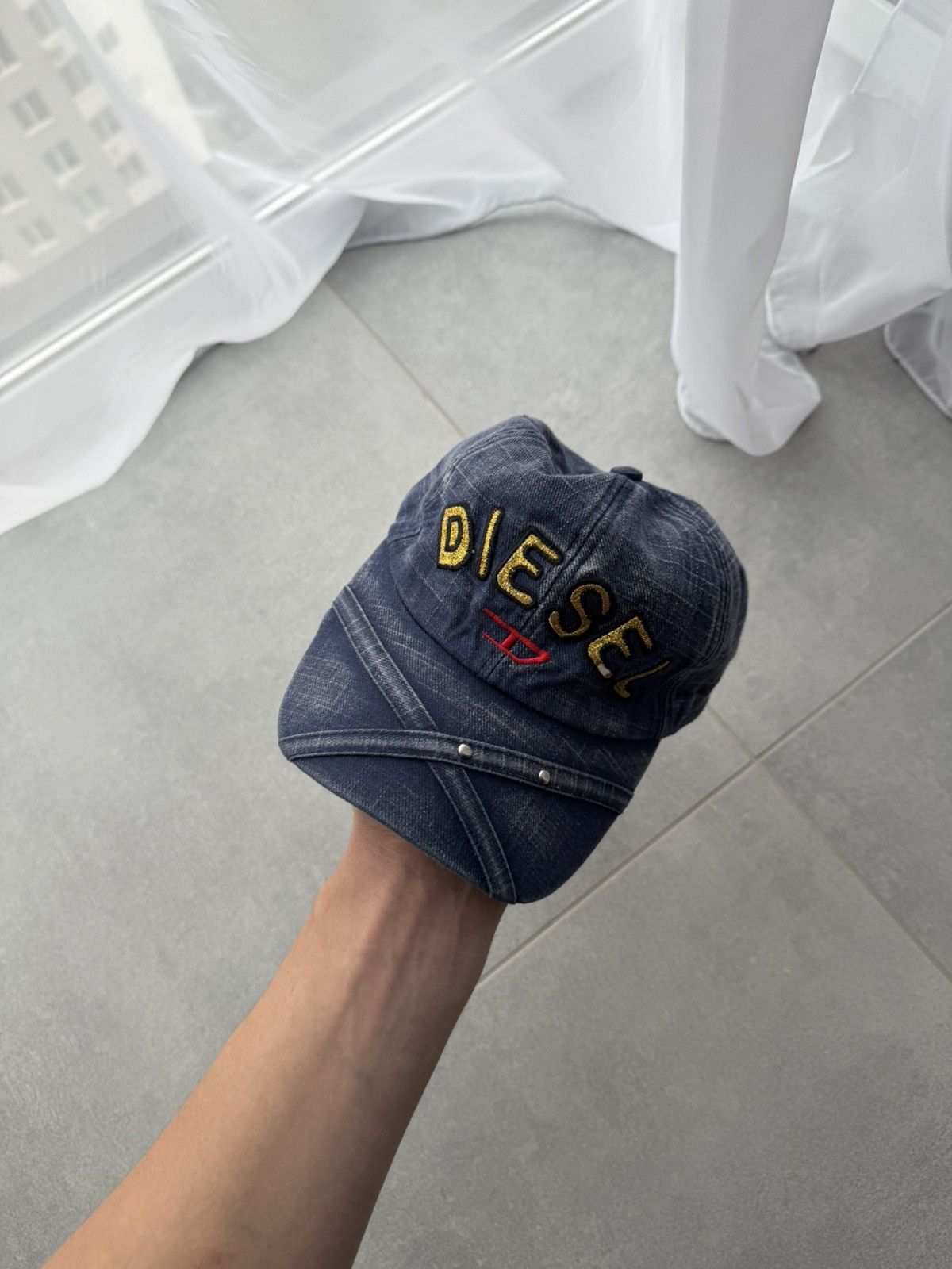 帽子 archive DIESEL vintage braveman CAP y2k Vintage Diesel Distressed Denim Baseball Cap Y2K Style