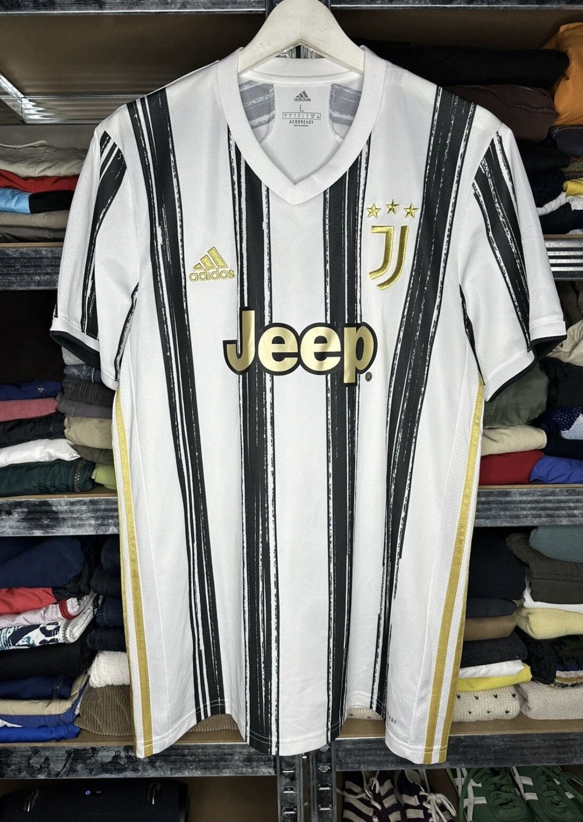 Adidas Juventus 2020/21 Home Football Adidas Shirt Men’s Large Size US L / EU 52-54 / 3 - 1 Thumbnail