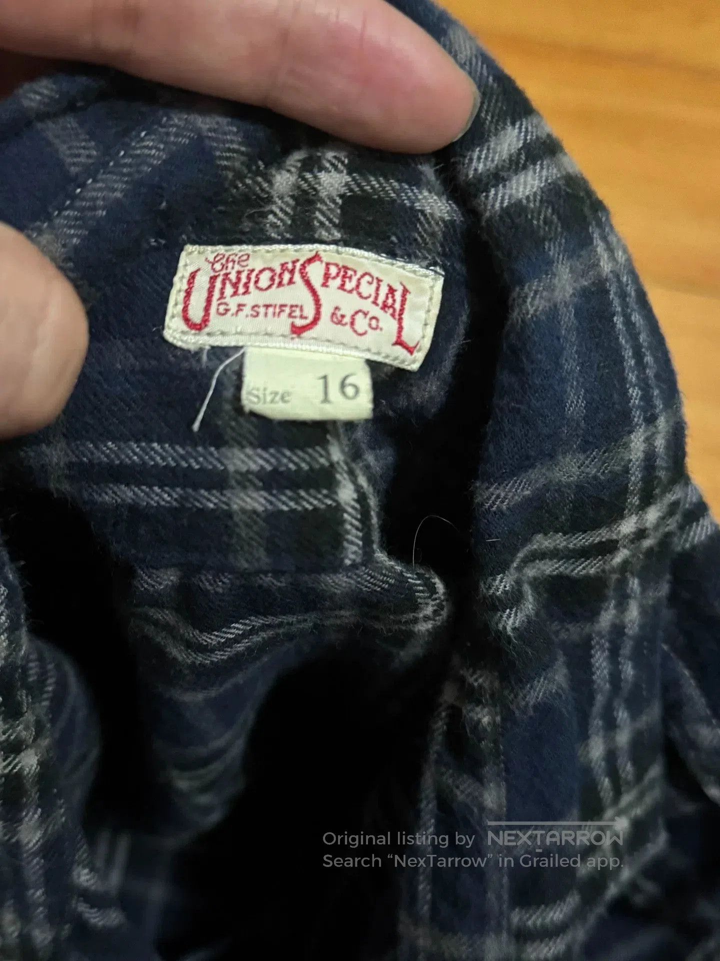 Freewheelers Navy Gray Flannel Shirt Size 16. Size US L / EU 52-54 / 3 - 5 Thumbnail
