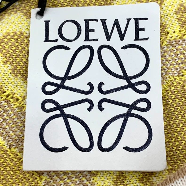 Loewe Loewe Yellow logo jacquard full print wool round neck long Size XS / US 0-2 / IT 36-38 - 8 Thumbnail
