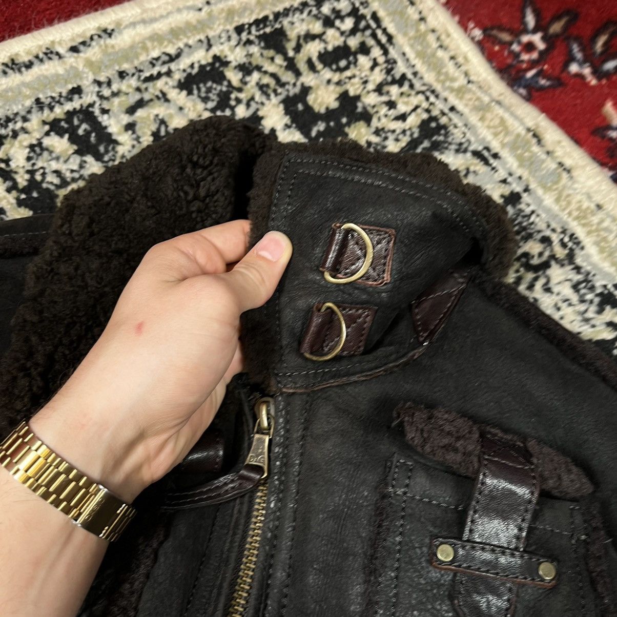Dolce & Gabbana AW2009/10 Dolce & Gabbana Utility Bomber Shearling Jacket Size US L / EU 52-54 / 3 - 16 Thumbnail