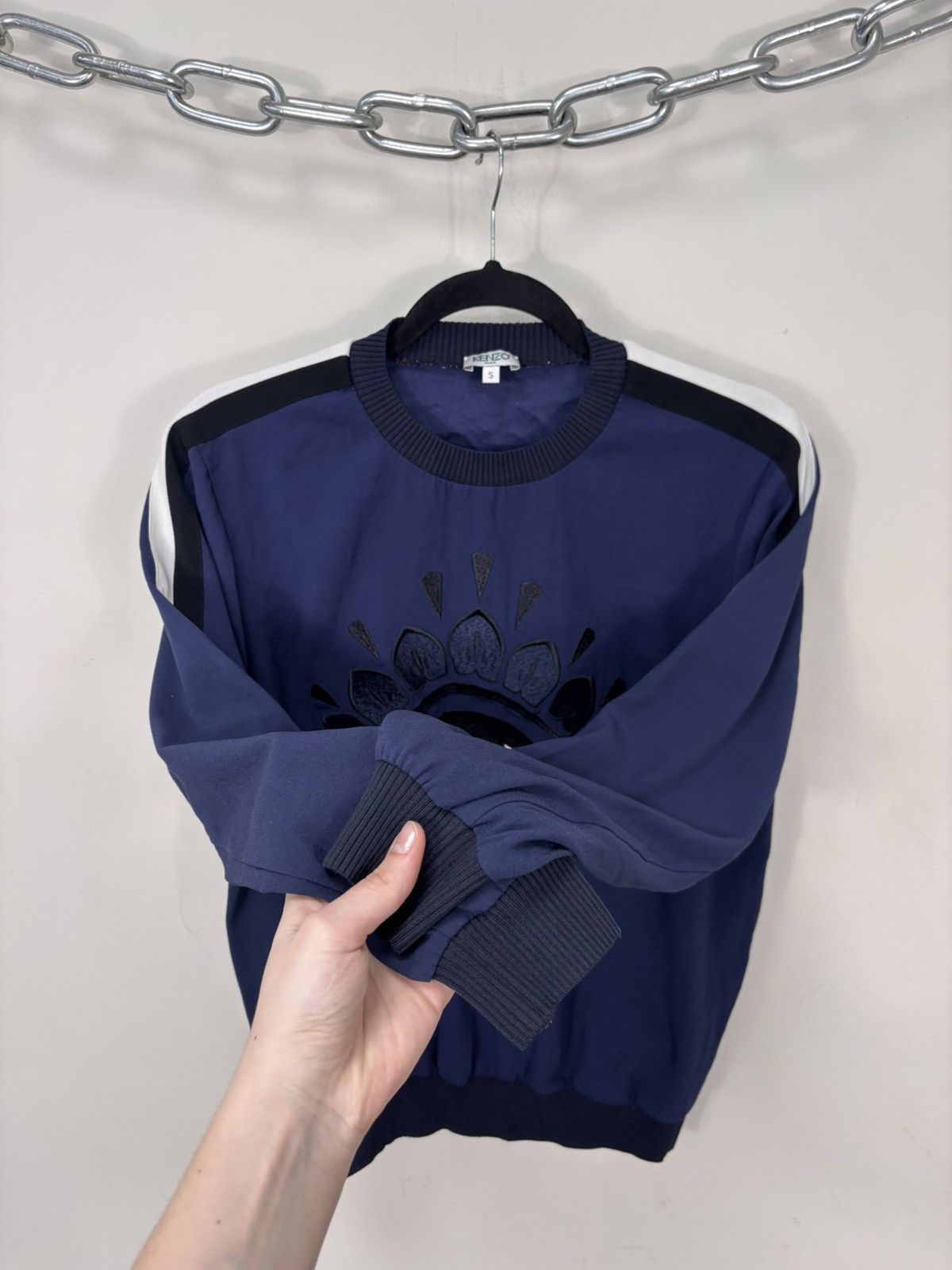 Kenzo Kenzo Paris Women’s Eye Crepe Navy Blue Sweatshirt Crewneck Size S / US 4 / IT 40 - 6 Thumbnail