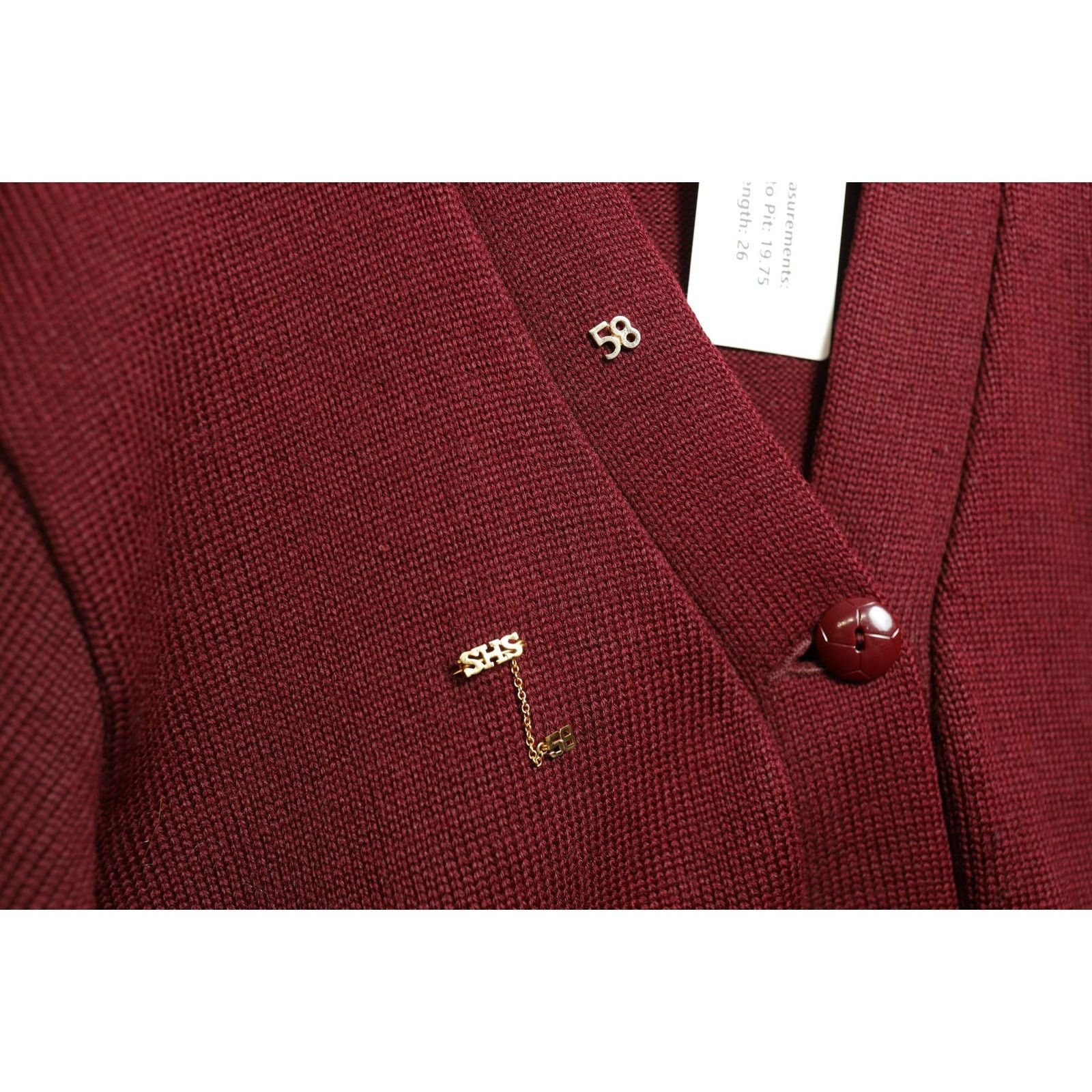Vintage SHS 1958 Vintage Letter Sweater Medium 50s Size M / US 6-8 / IT 42-44 - 4 Thumbnail