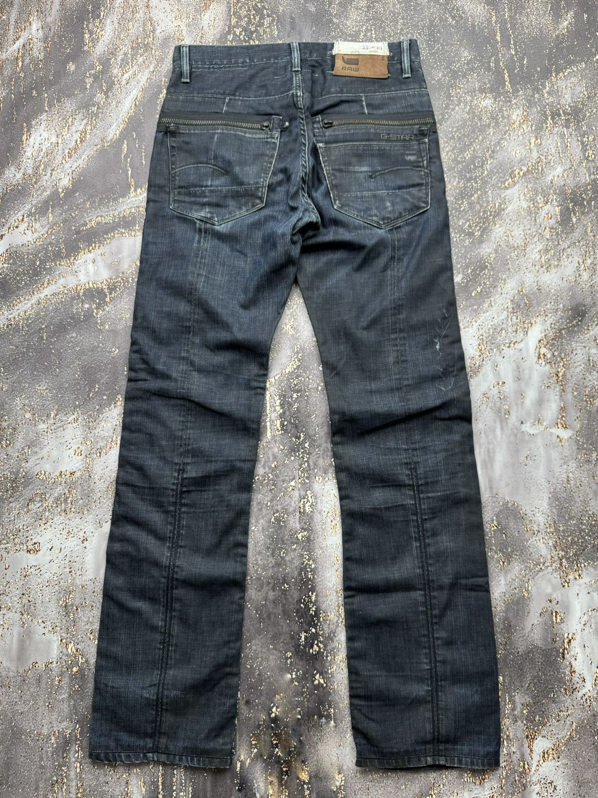 G-Star G-Star Raw Vintage Worn Biker Jeans Size US 33 - 8 Thumbnail