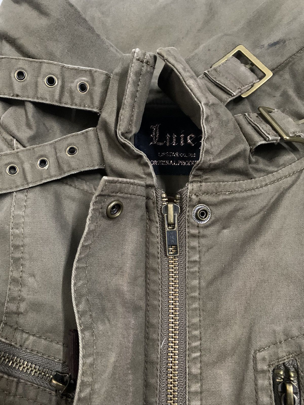 Japanese Brand Luiez Multipockets Buckle Bondage Punk Jacket