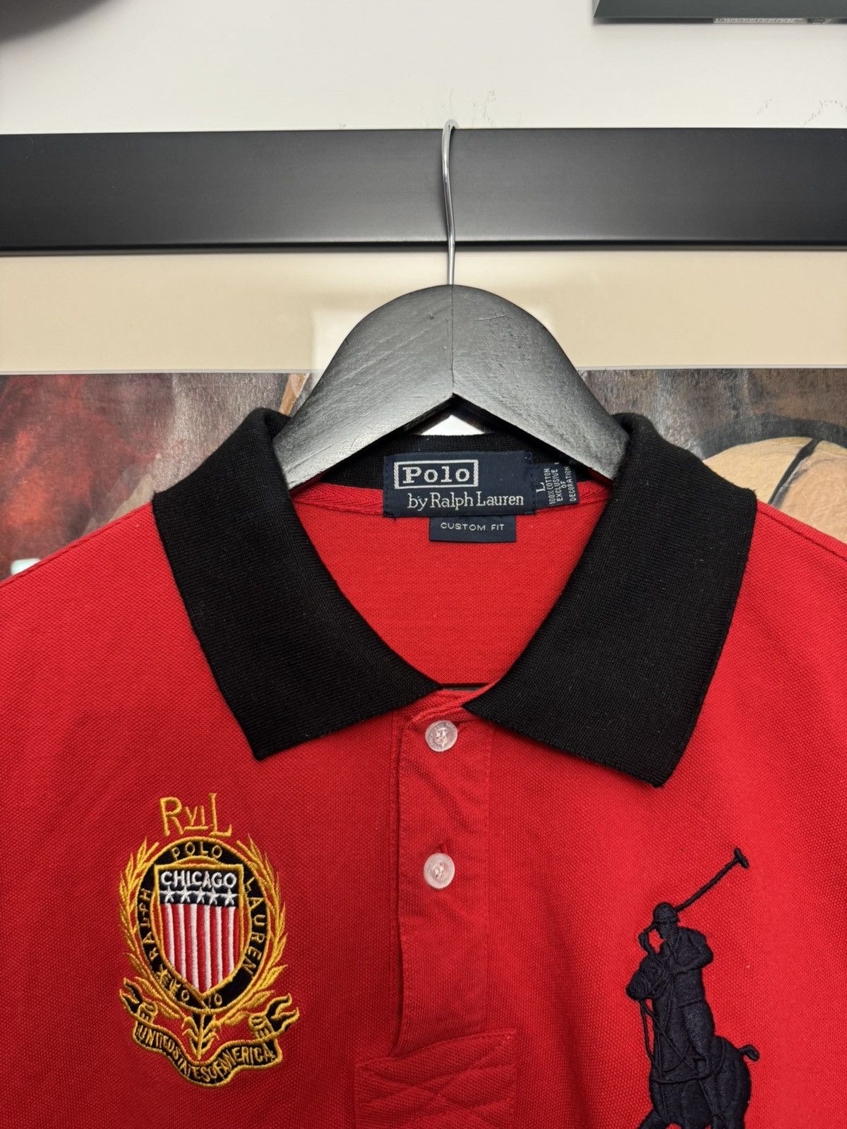Polo Ralph Lauren Vintage 90s Polo Ralph Lauren Chicago Polo Shirt Streetwear Size US L / EU 52-54 / 3 - 4 Thumbnail