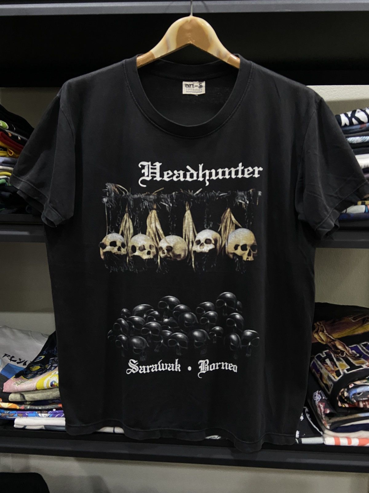 Band Tees × Vintage Vintage 90s HEADHUNTER Heavy Metal Rock TOUR TShirt Size US M / EU 48-50 / 2 - 1 Thumbnail