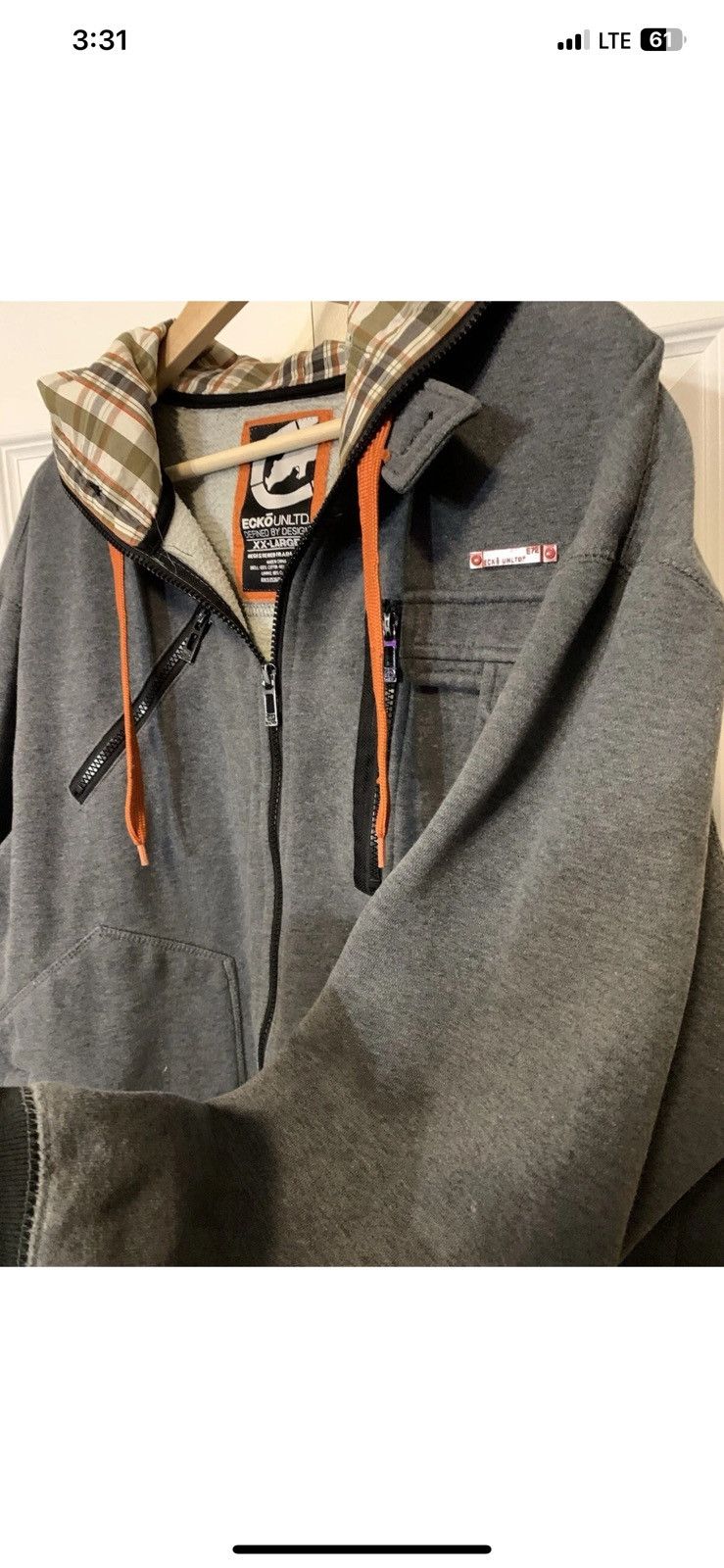 Ecko Unltd. Vintage Ecko unltd mens sz 2XL jacket hoodie Y2K gray Size US XXL / EU 58 / 5 - 6 Thumbnail