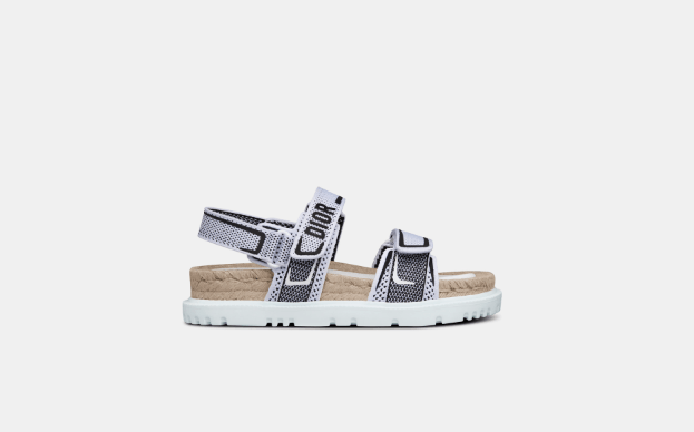 image of Dior O1Bcso1Str0224 Sandals In Black/white, Women's (Size 5)