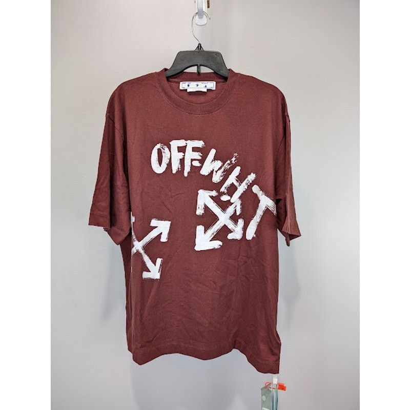 Off-White o1rshd1 Paint Script Over Skate Short Sleeve T-Shirt Size US L / EU 52-54 / 3 - 1 Thumbnail
