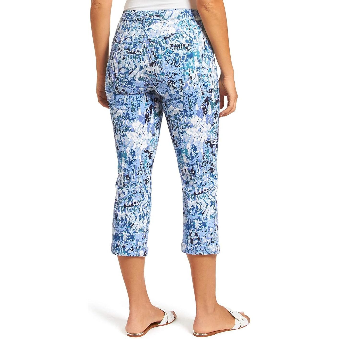 Nine West Nine West Multicolor Stretch Chrystie Straight Leg Capris 4 Size 27" / US 4 / IT 40 - 3 Thumbnail