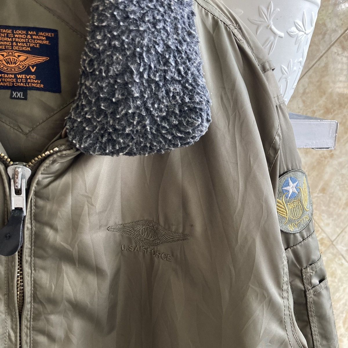 Vintage Vtg Wevic Air Fly Force US Army MA Bomber Military OG Jacket Size US XXL / EU 58 / 5 - 6 Thumbnail