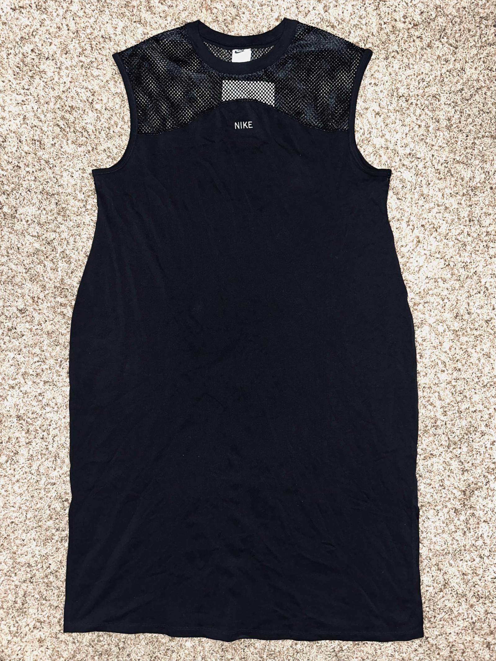 Nike Sportswear Sleeveless Cotton Maxi Black Dress Sample