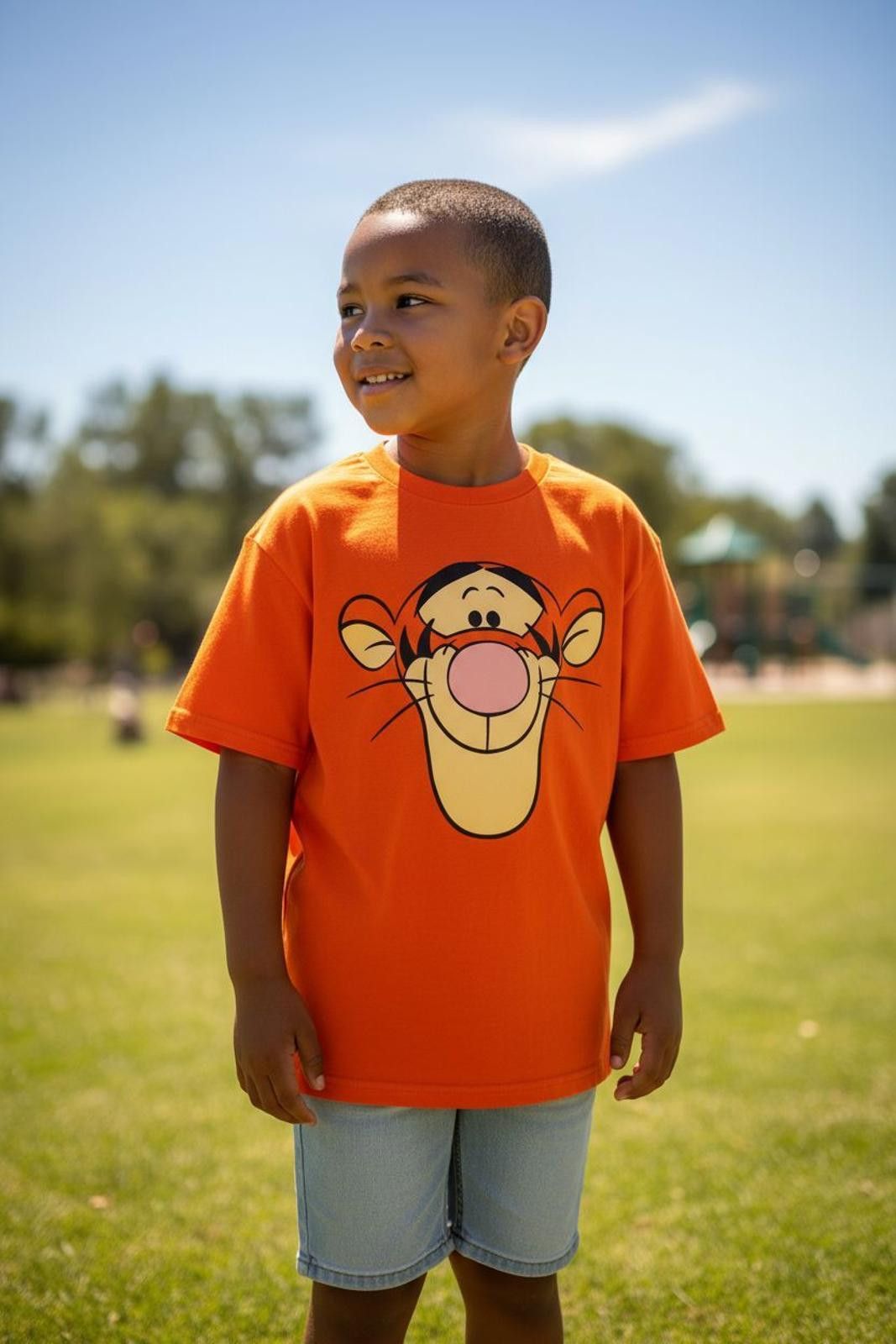 Disney Disney Kids Orange Tigger Face T-Shirt Size US L / EU 52-54 / 3 - 1 Thumbnail