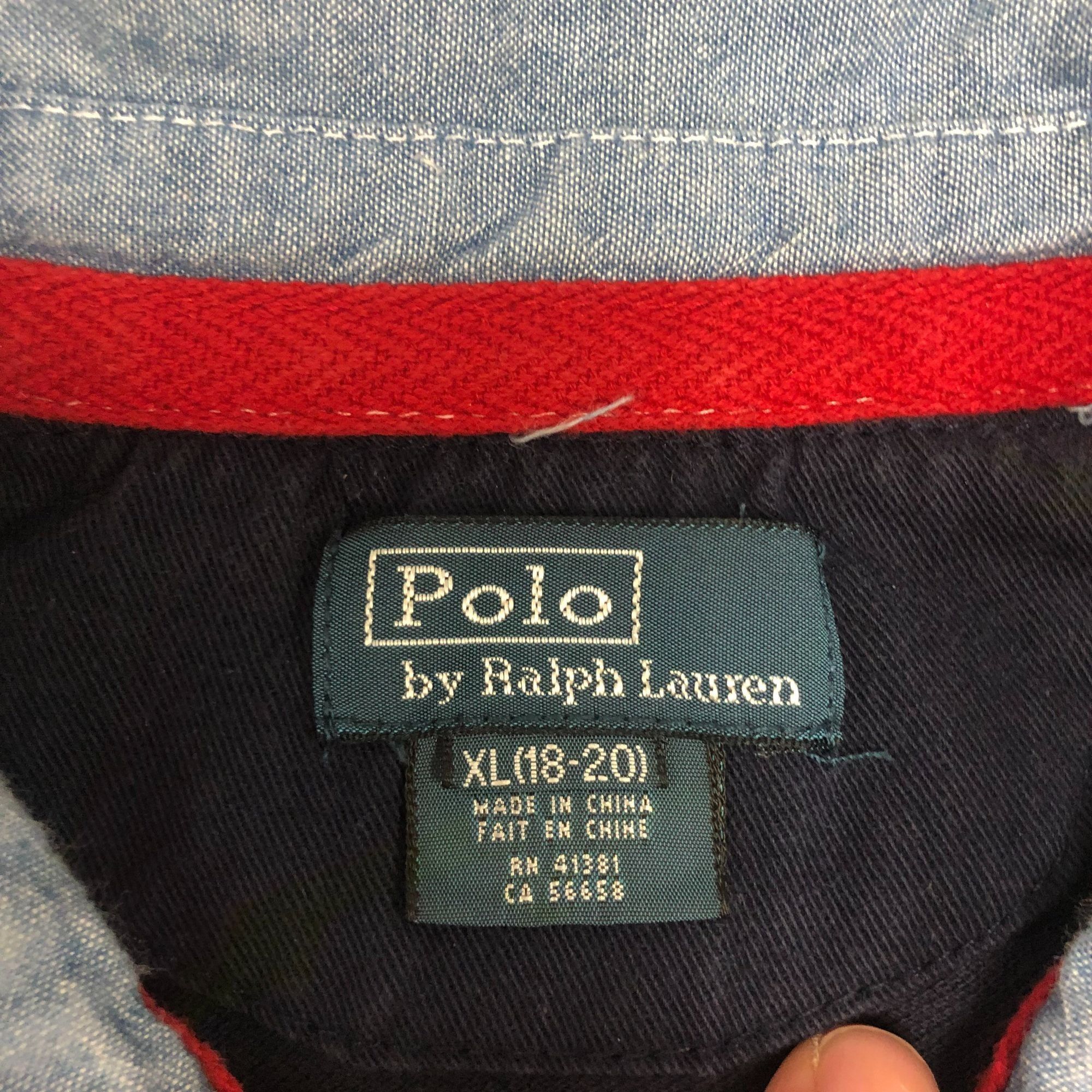 Polo Ralph Lauren Ralph Lauren USA Flag Navy Blue BiG Polo PONY Rider Shirt Size US L / EU 52-54 / 3 - 4 Thumbnail