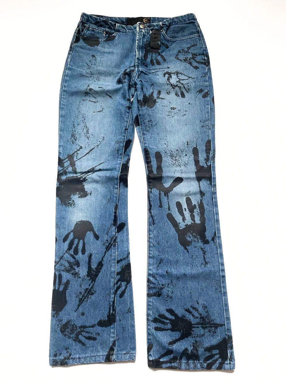 Just Cavalli Just Cavalli handprint painted print graphic denim pants Size 28" / US 6 / IT 42 - 1 Thumbnail
