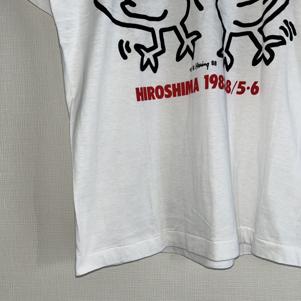 Vintage Vintage 80s Keith Haring Hiroshima Peace Charity Concert T Size US L / EU 52-54 / 3 - 4 Thumbnail